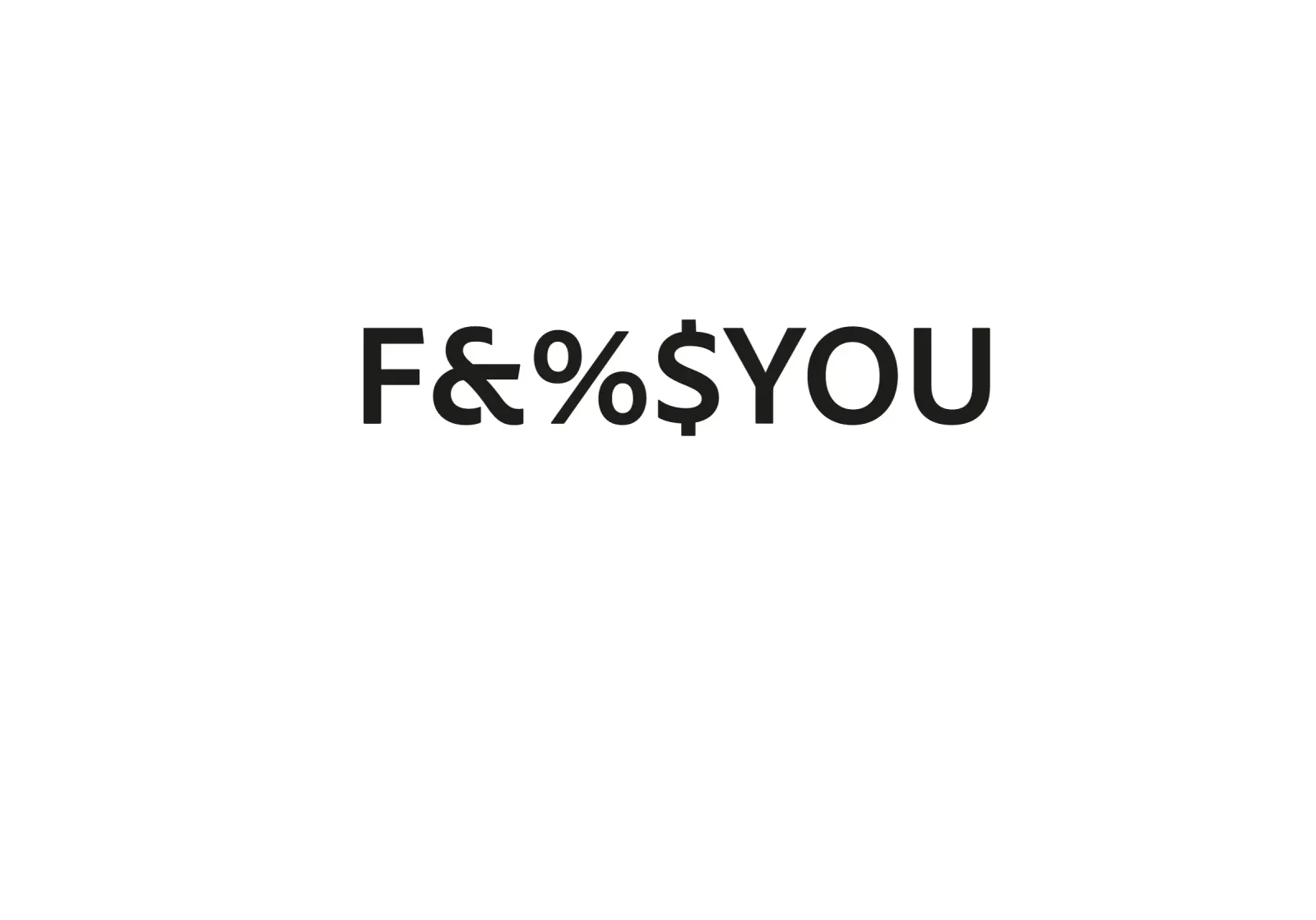 FCKYOU plexiglass da Flo Klein
