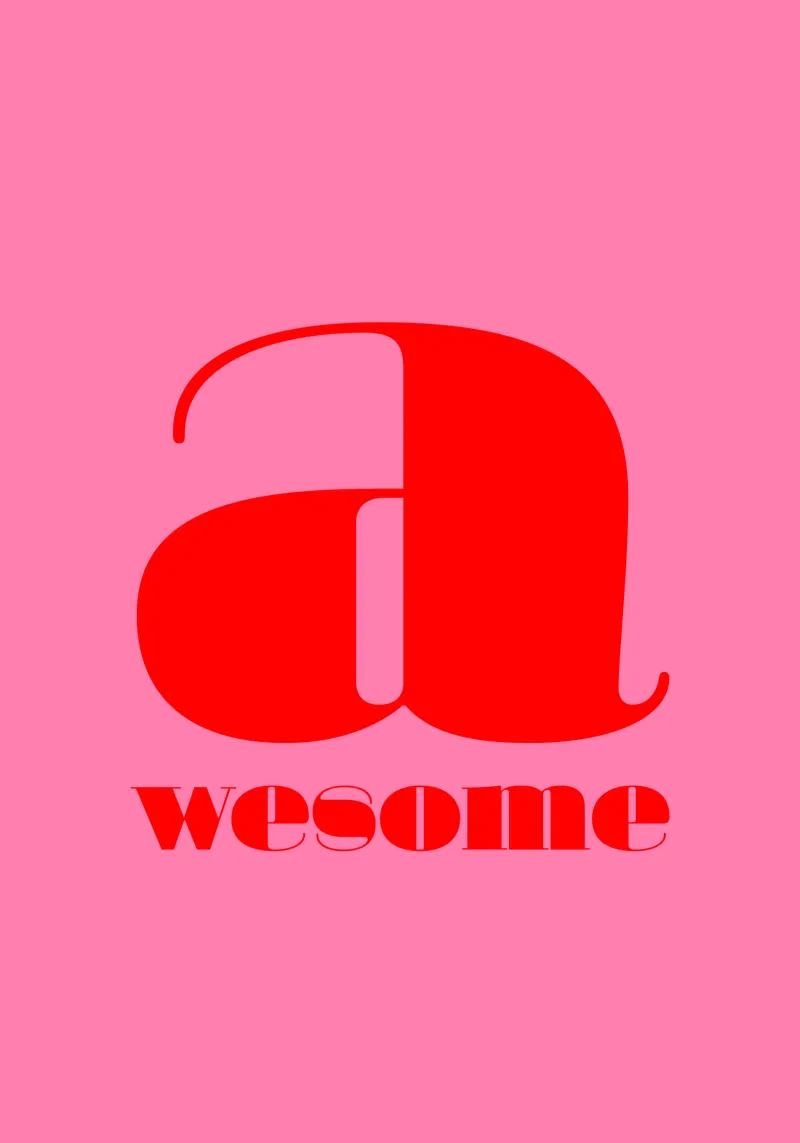 awesome poster with aluminum frame by Typehype