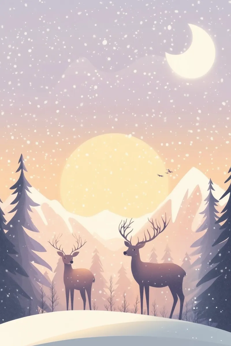 Rehe im Schnee pellicola backlit da Synthaira