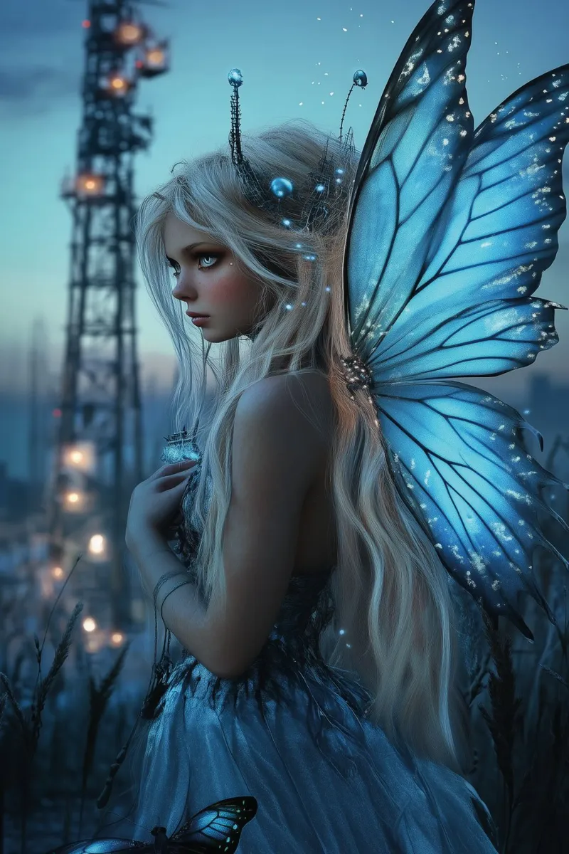Blue fairy pellicola backlit da Synthaira
