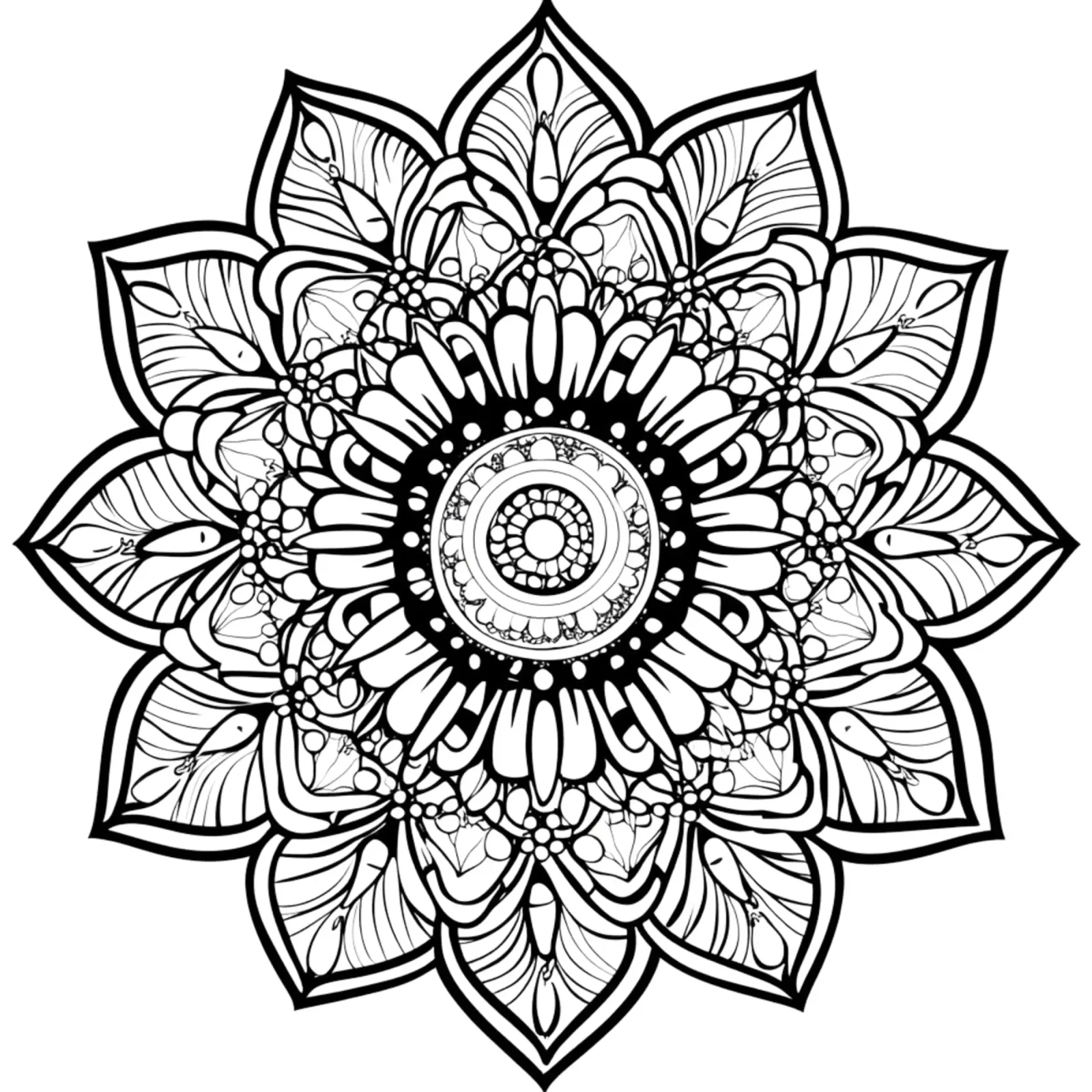Mandala in bianco e nero alluminio dibond da Spiritual Touch