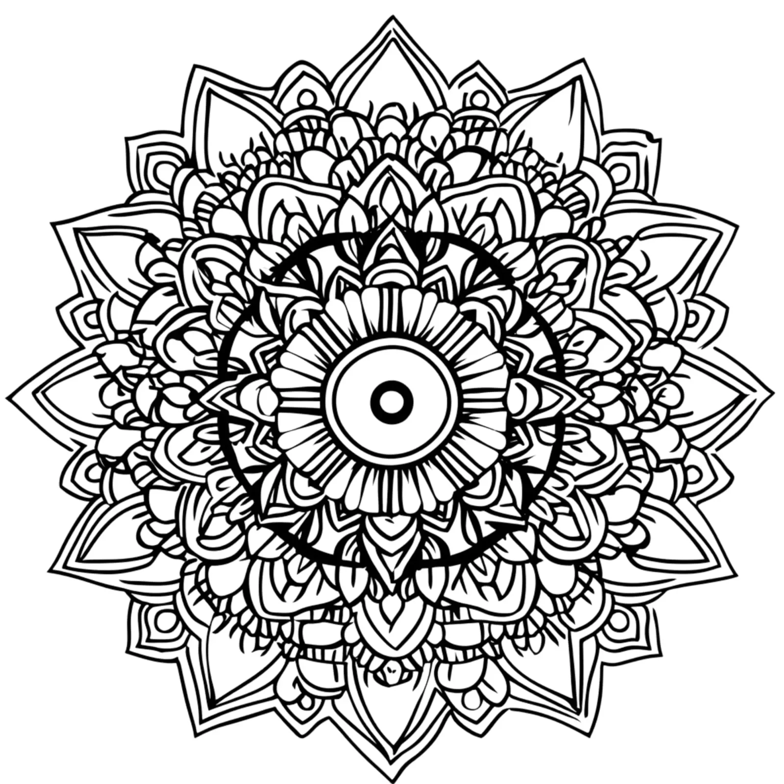 Mandala in bianco e nero pellicola backlit da Spiritual Touch