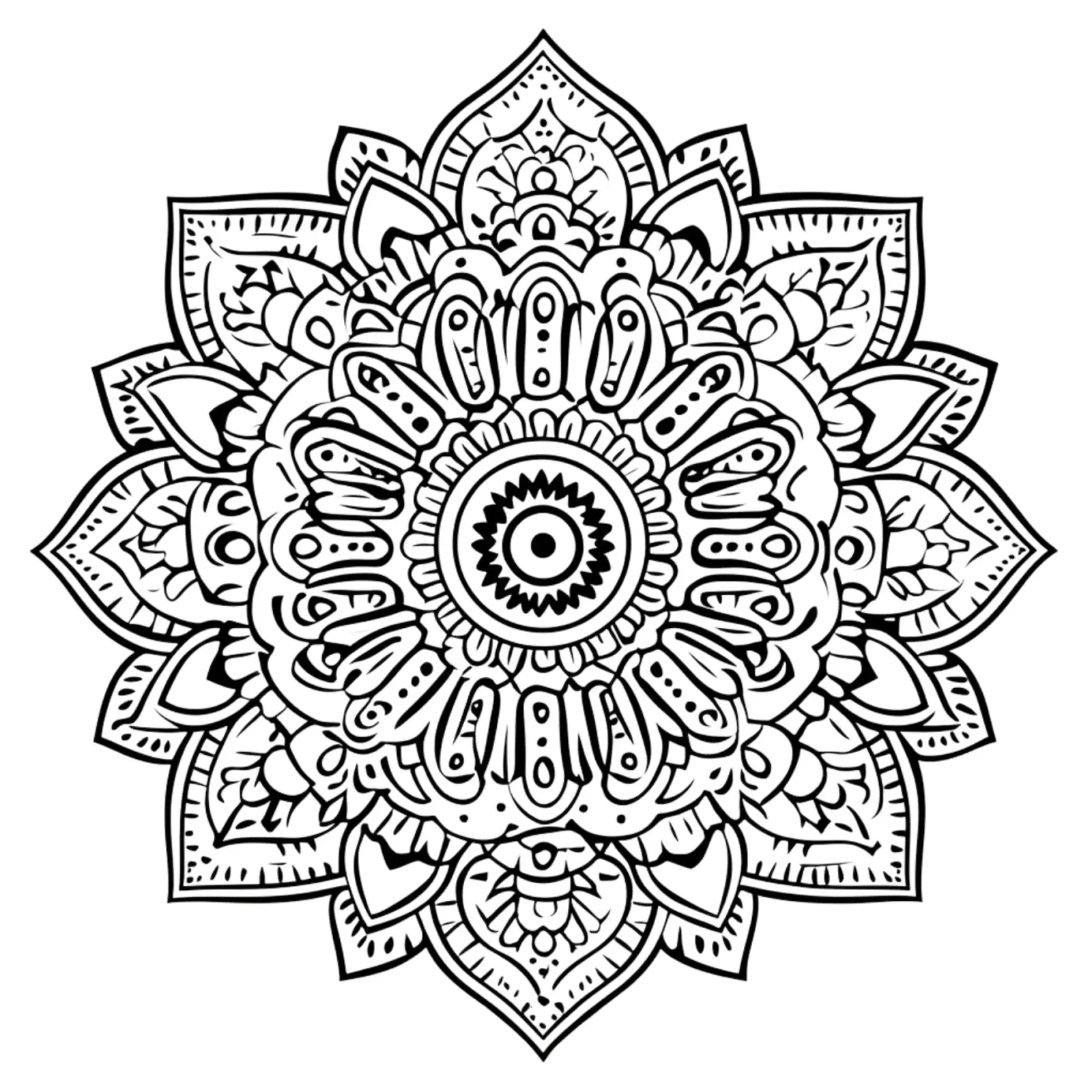Mandala in bianco e nero alluminio dibond da Spiritual Touch