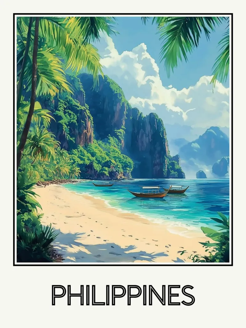 Filippine poster con telaio in plastica da Frame the World