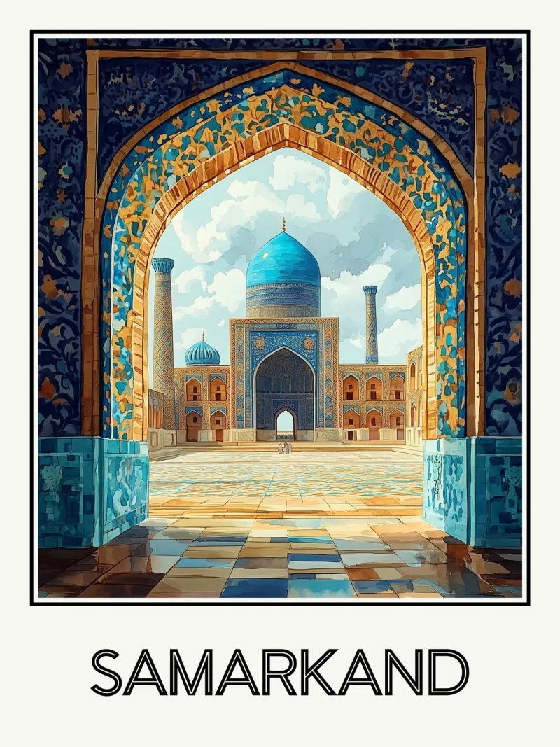 Samarcanda poster con telaio in alluminio da Frame the World