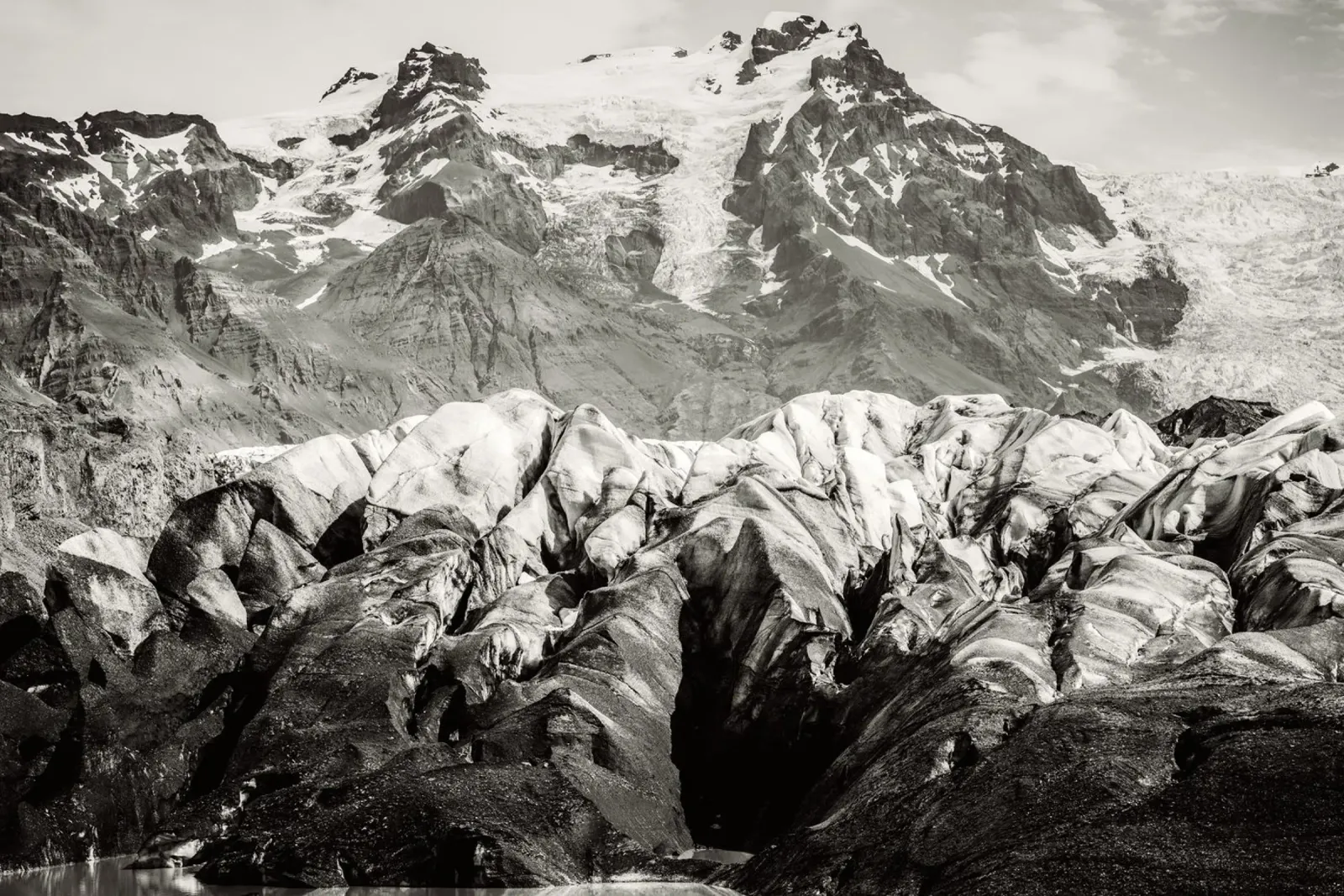 Ghiacciaio Svínafellsjökull pellicola backlit da thetraveller