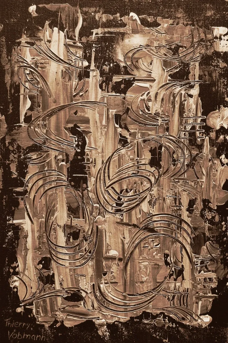 SEPIA 15 carta hahnemühle da Thierry Vobmann Abstract painting