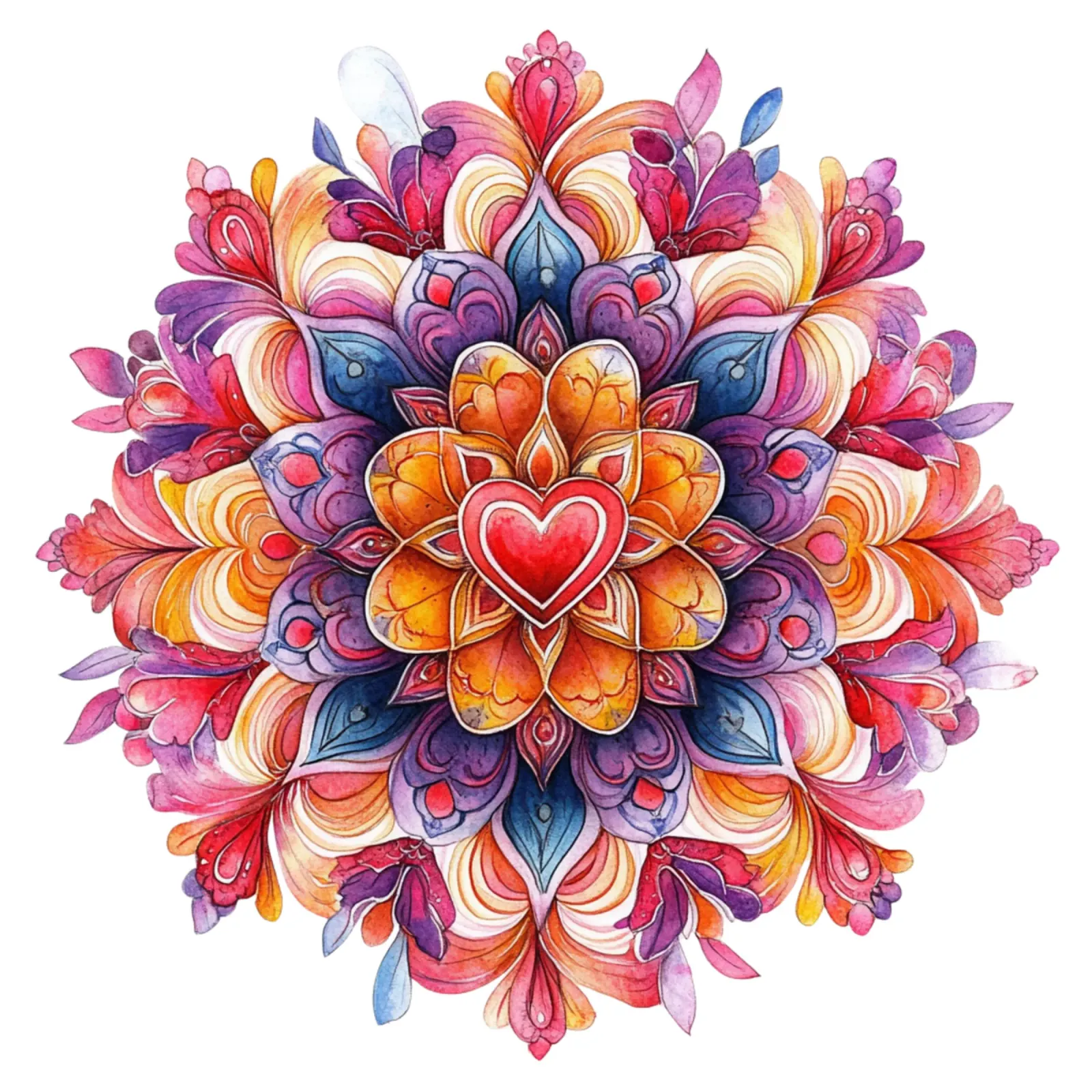 Mandala dell'amore ad acquerello pellicola backlit da Spiritual Touch