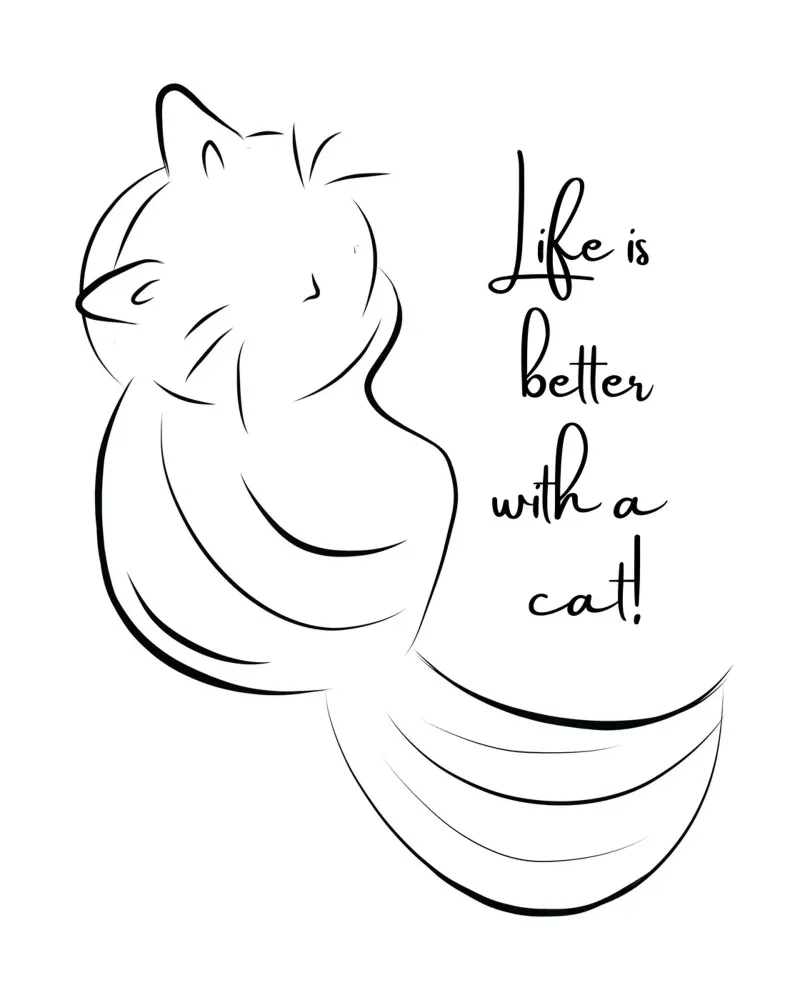 La vita è migliore con un gatto! pellicola backlit da ArtDesign by KBK