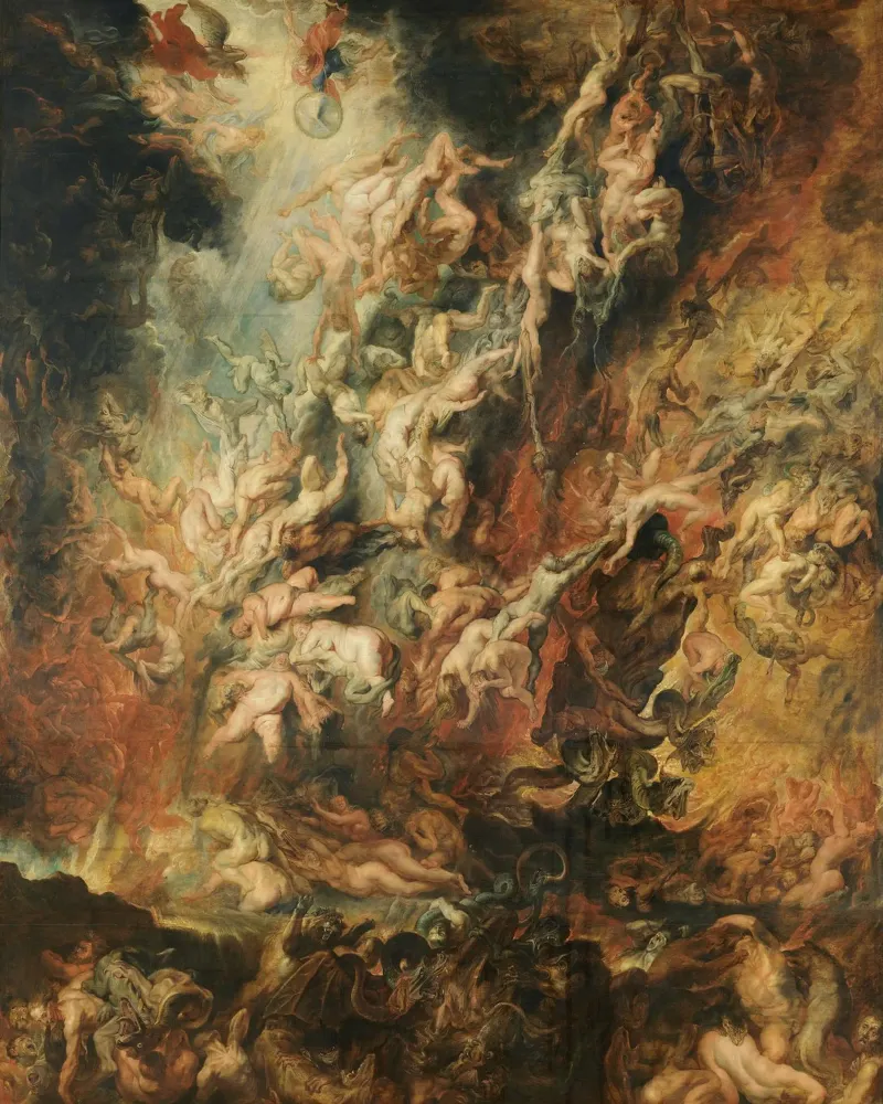 Peter Paul Rubens - La caduta dei dannati pellicola backlit da William Store