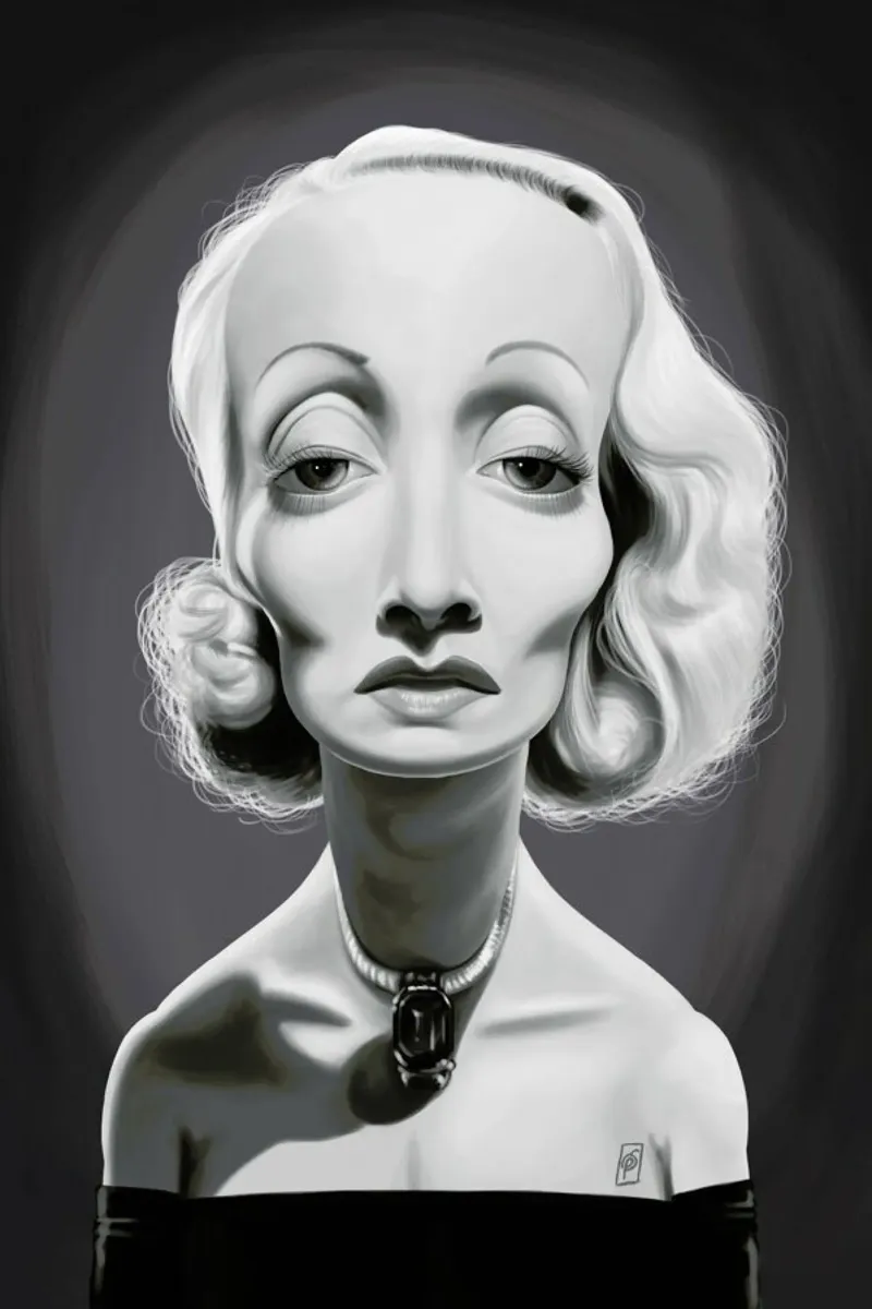 Marlene Dietrich carta hahnemühle da Rob Art | Illustration