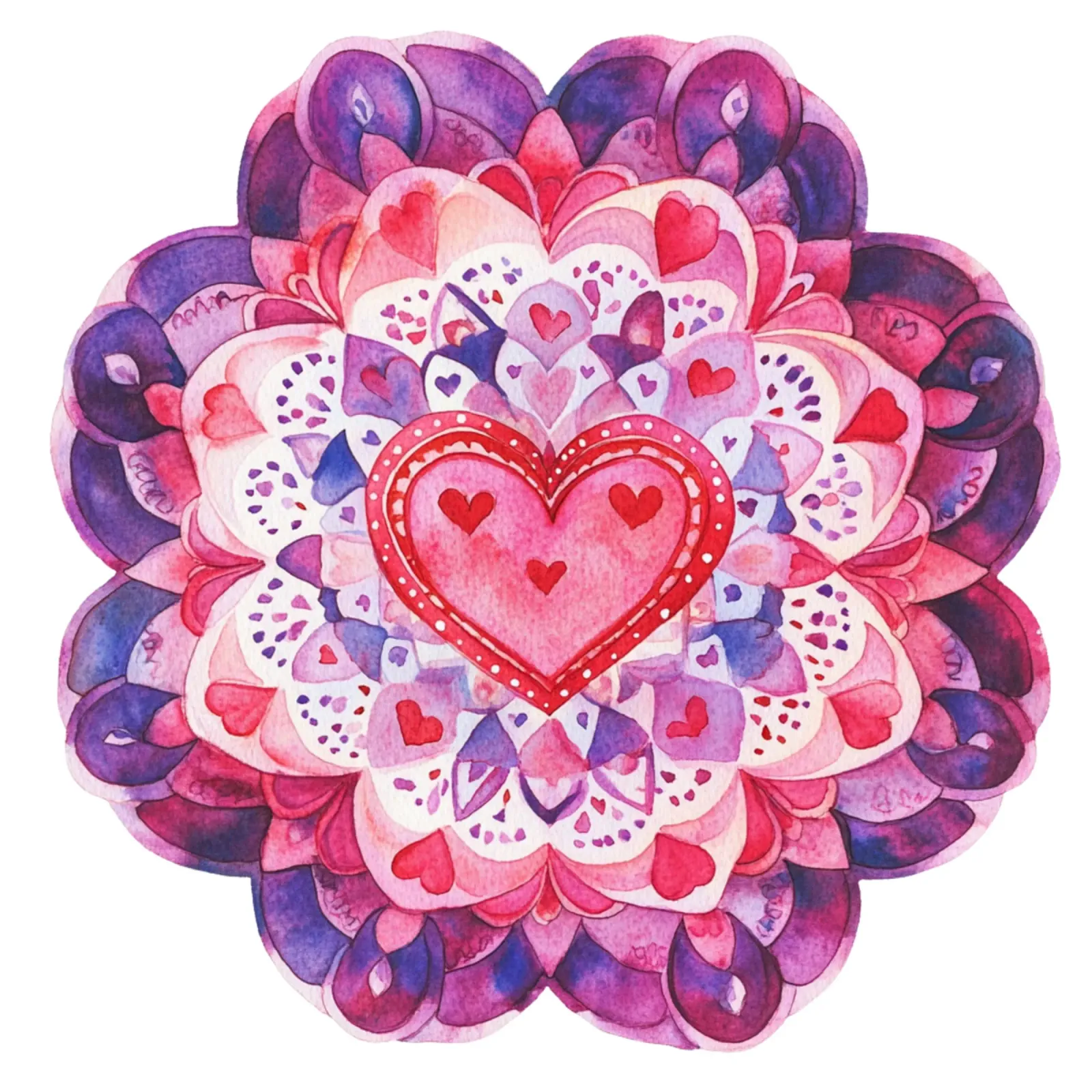 Mandala dell'amore ad acquerello pellicola backlit da Spiritual Touch