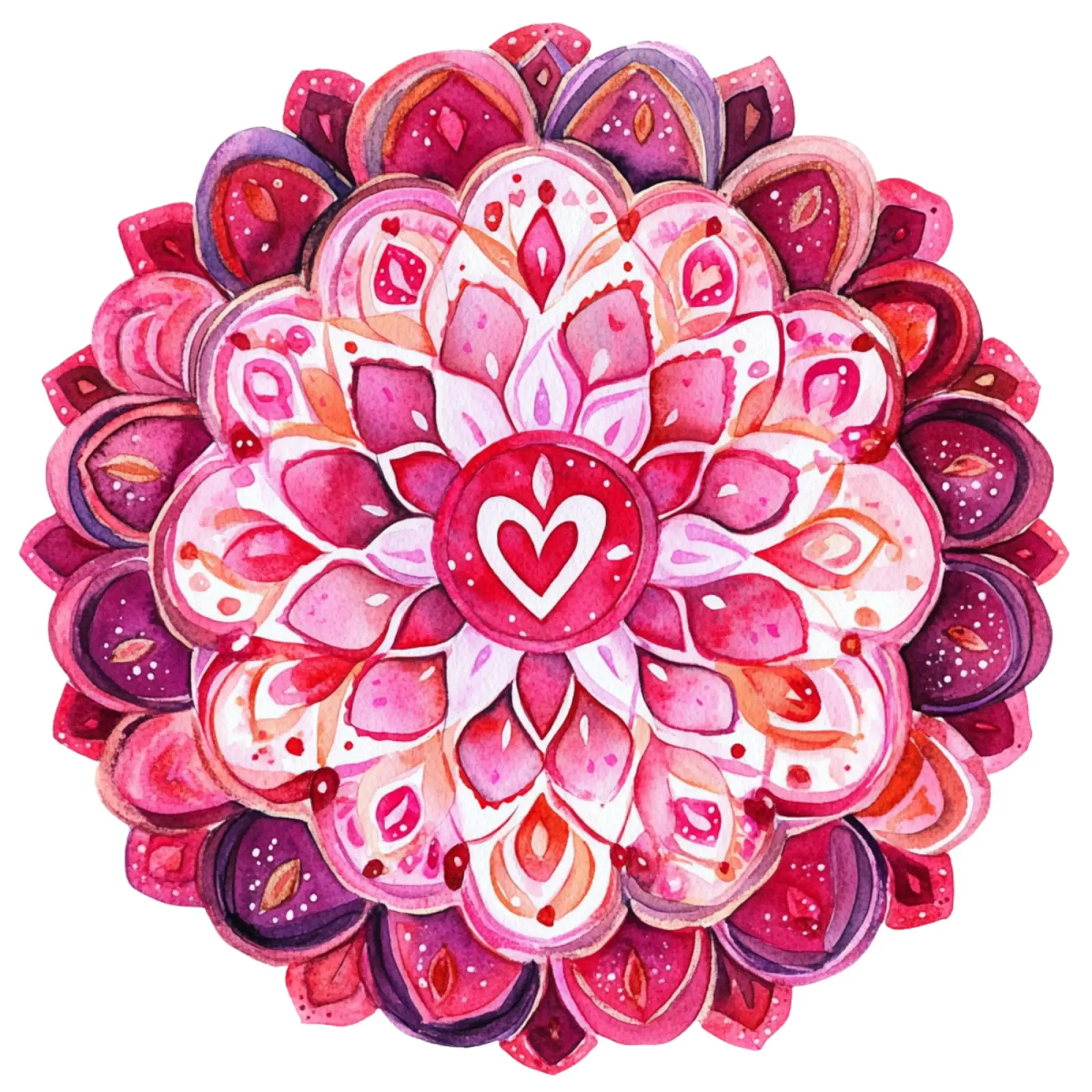 Mandala dell'amore ad acquerello pellicola backlit da Spiritual Touch