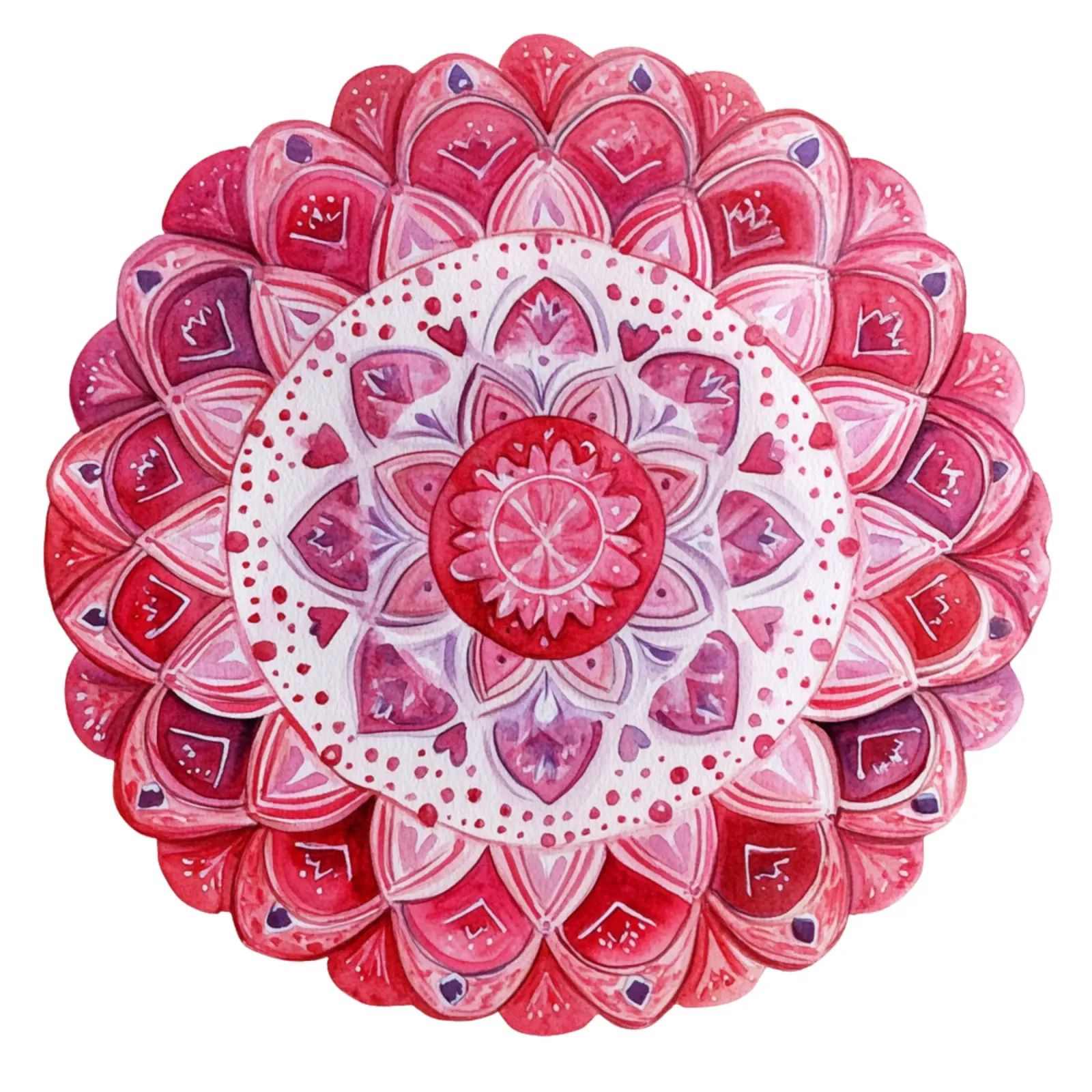Mandala in aquarel canvas met Baklijst van Spiritual Touch
