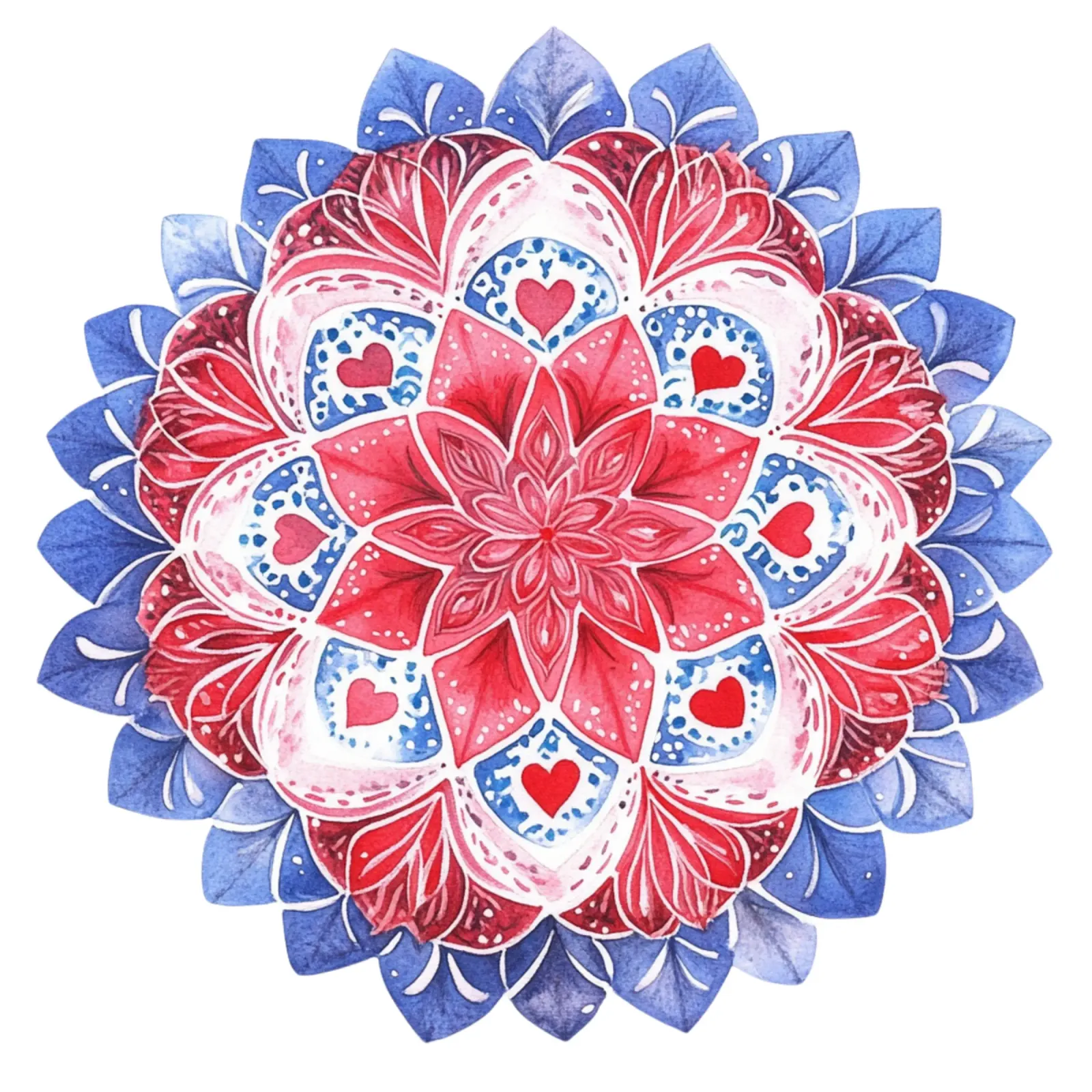 Mandala dell'amore ad acquerello pellicola backlit da Spiritual Touch