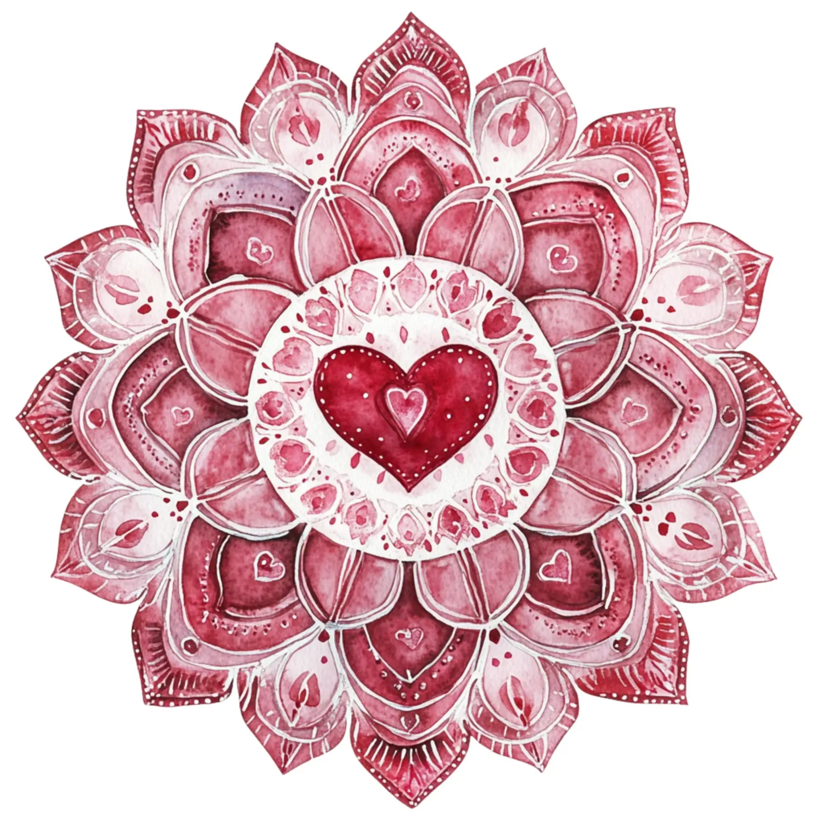 Mandala dell'amore ad acquerello pellicola backlit da Spiritual Touch