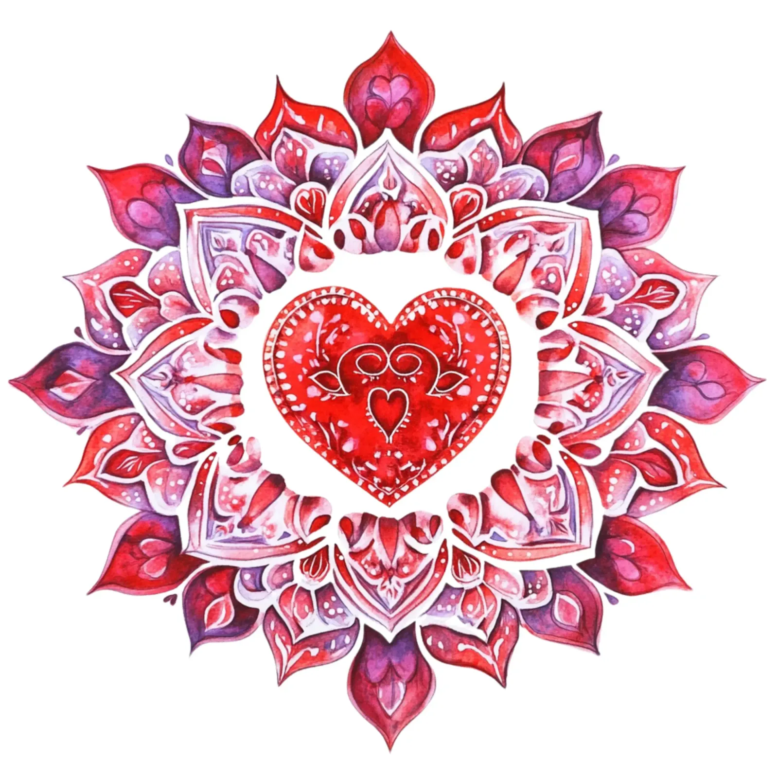 Mandala dell'amore ad acquerello pellicola backlit da Spiritual Touch