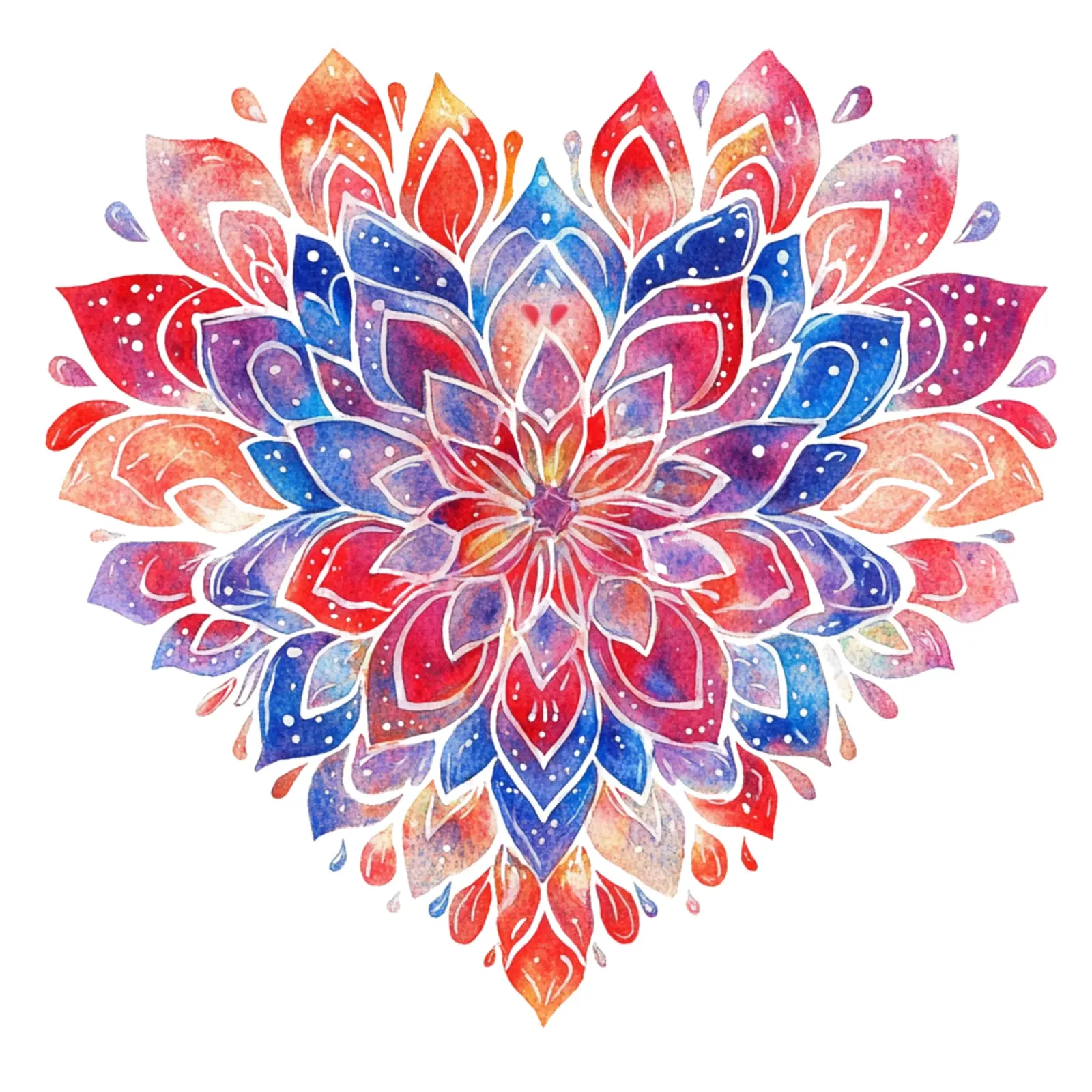 Mandala dell'amore ad acquerello pellicola backlit da Spiritual Touch
