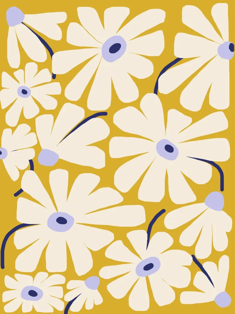 Daisy Fresh - jaune poster de Gale Switzer
