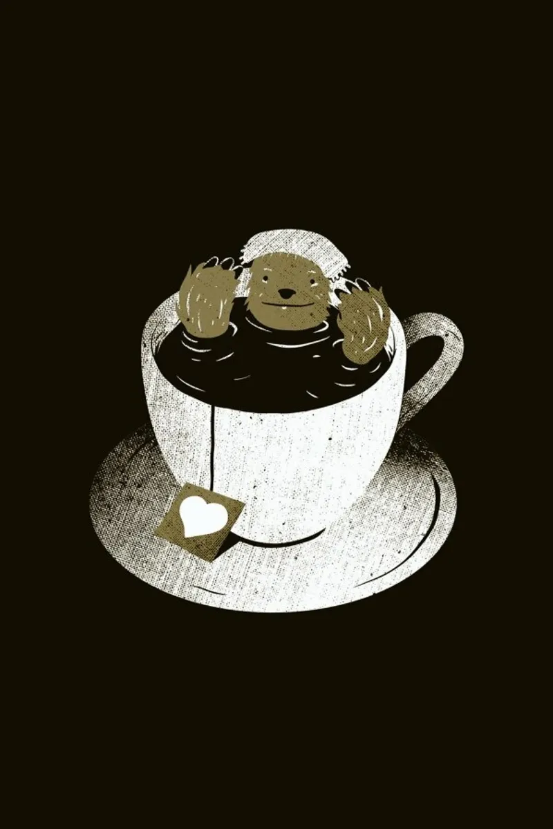 Monday Bath Sloth Coffee alluminio dibond da Tobe Fonseca
