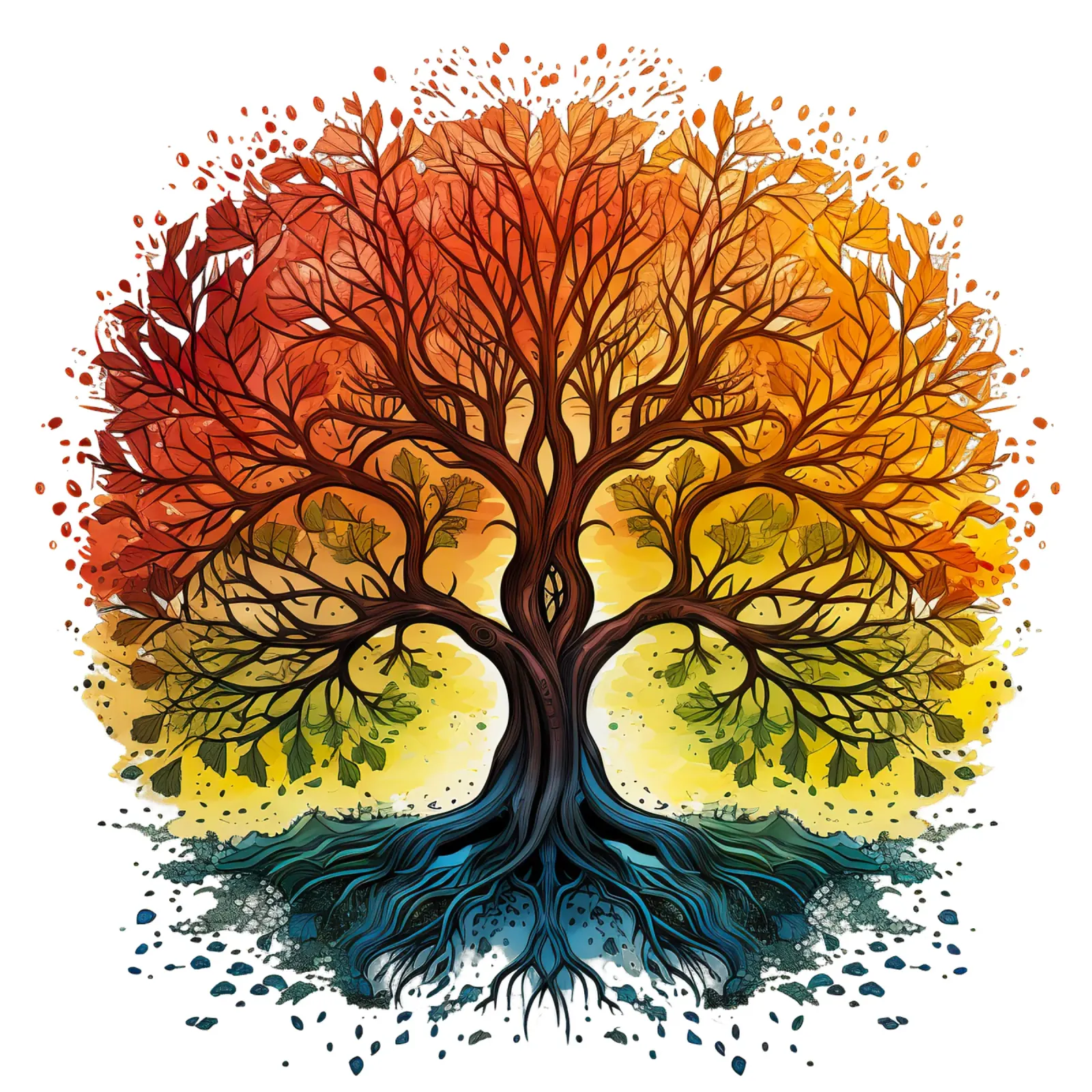 Albero della vita colorato pannello forex da Spiritual Touch