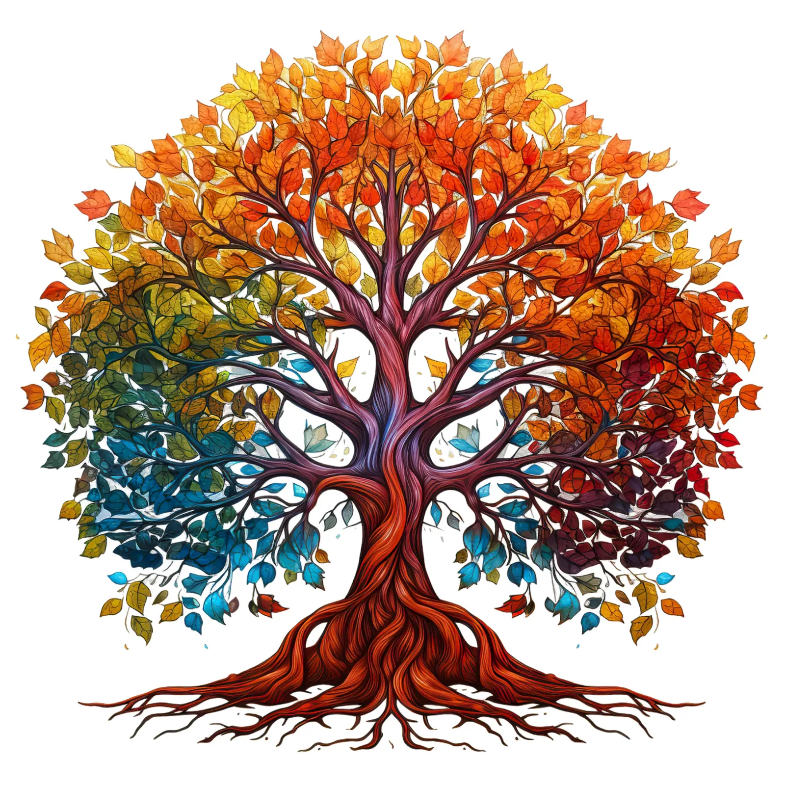 Albero della vita colorato pellicola backlit da Spiritual Touch
