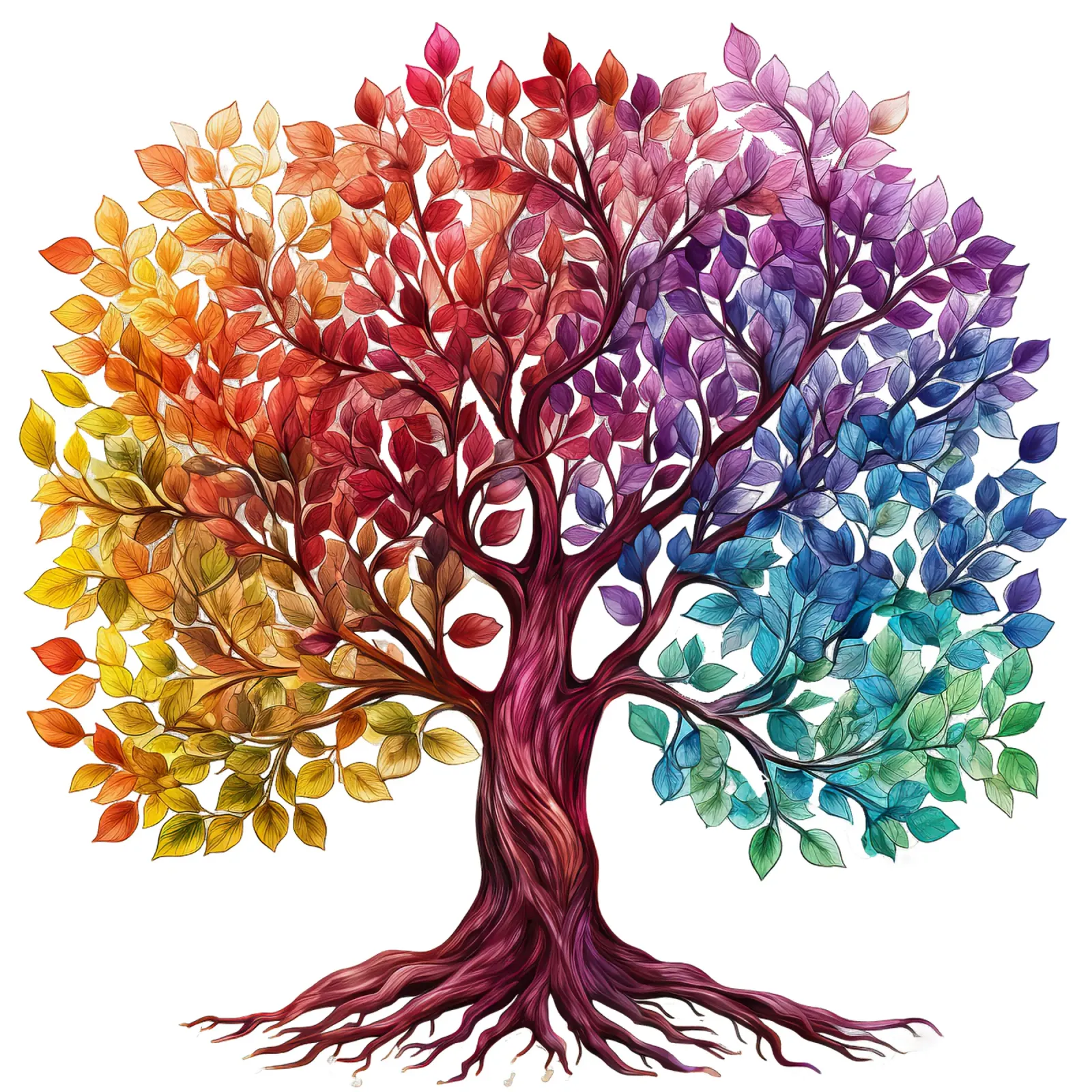 Albero della vita colorato pellicola backlit da Spiritual Touch