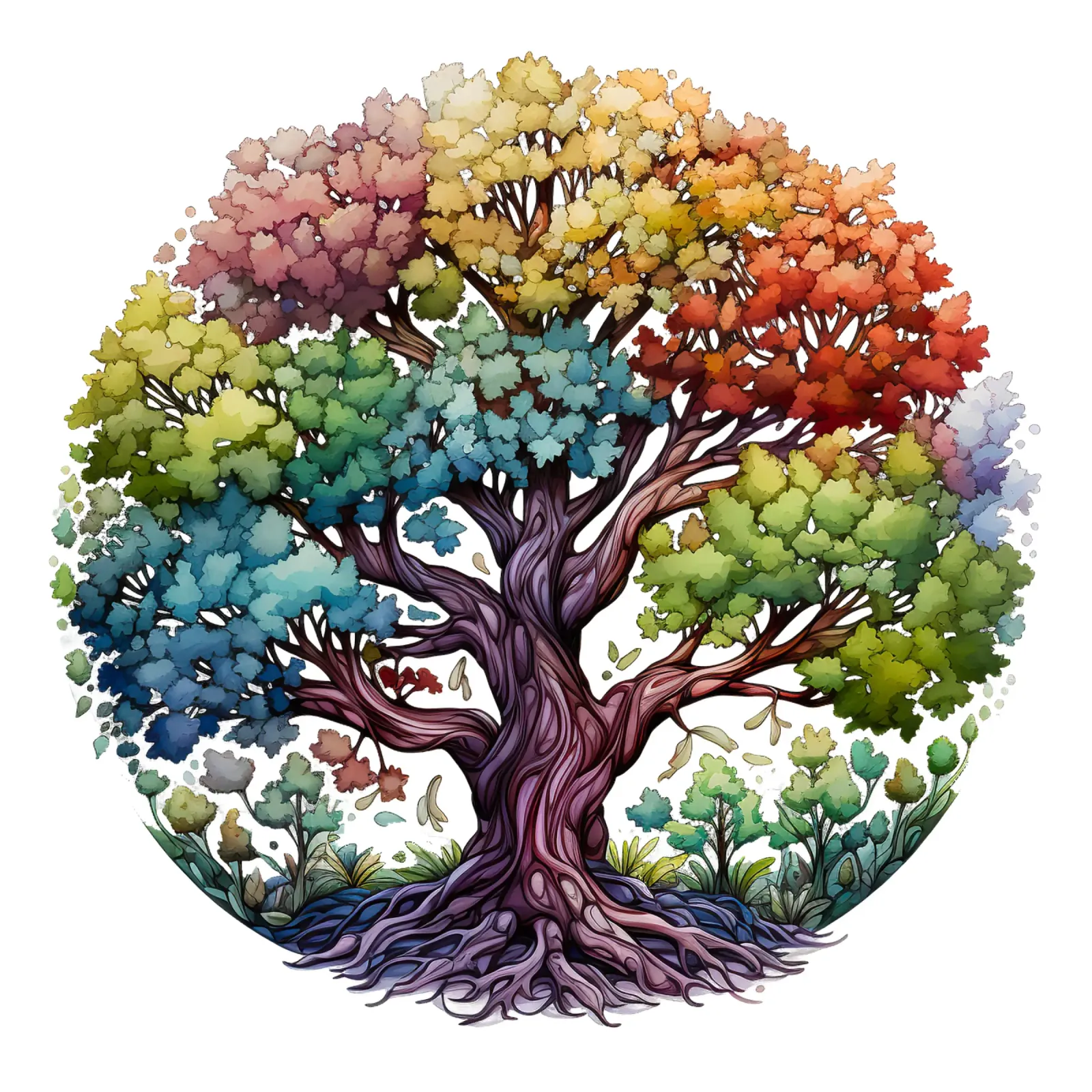 Albero della vita colorato pellicola backlit da Spiritual Touch