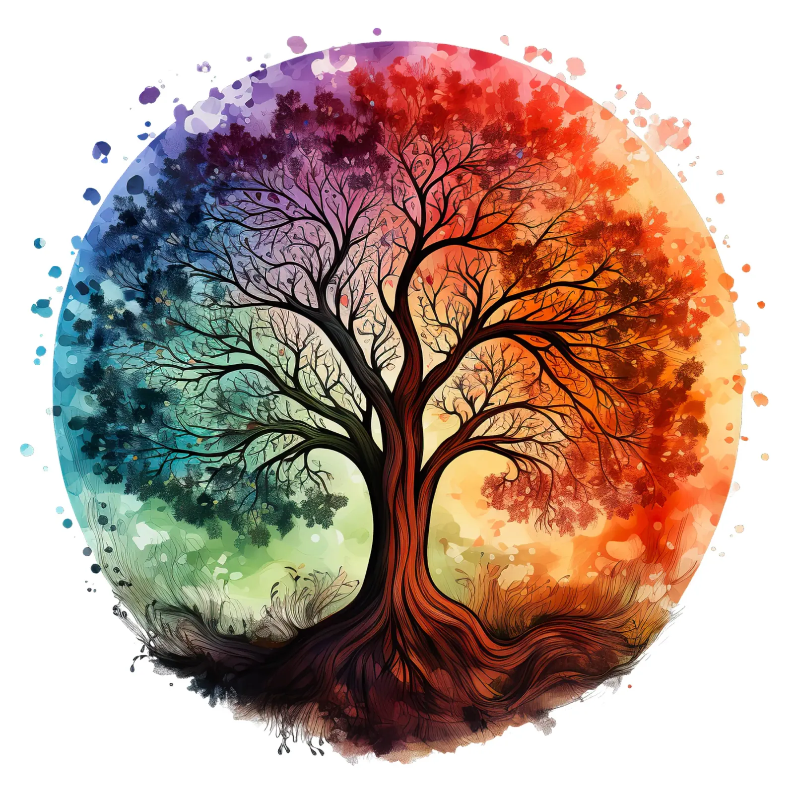 Albero della vita colorato pellicola backlit da Spiritual Touch