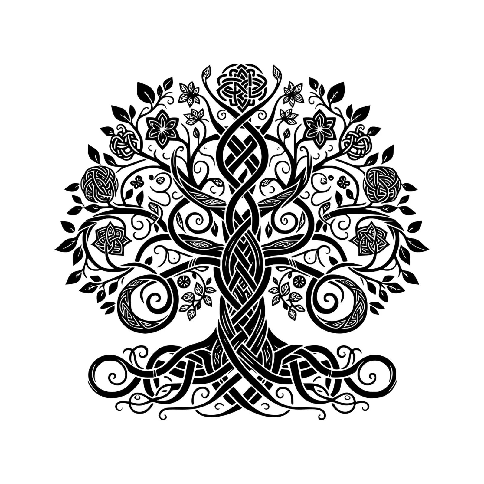 Albero della vita in bianco e nero pellicola backlit da Spiritual Touch