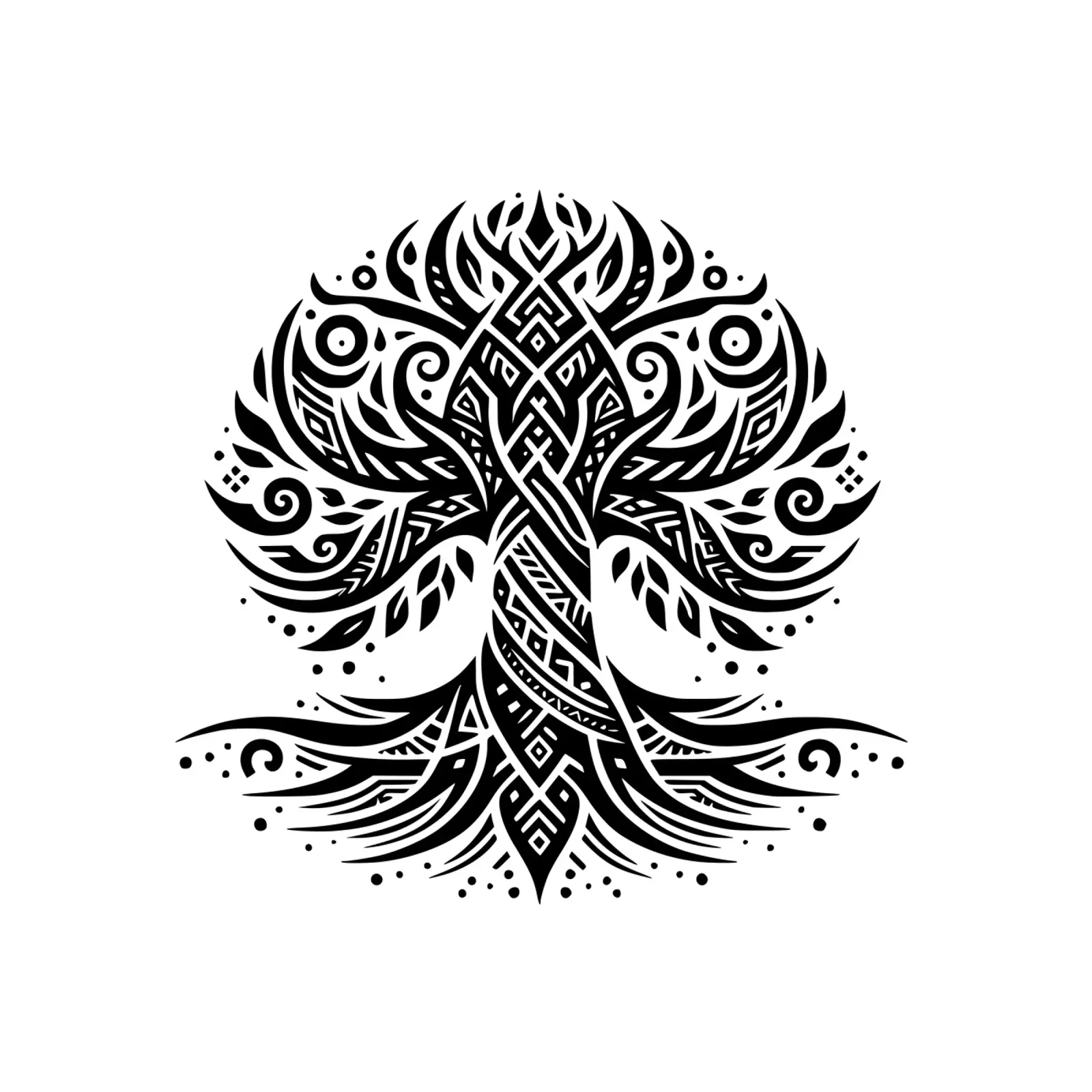Albero della vita in bianco e nero alluminio dibond da Spiritual Touch