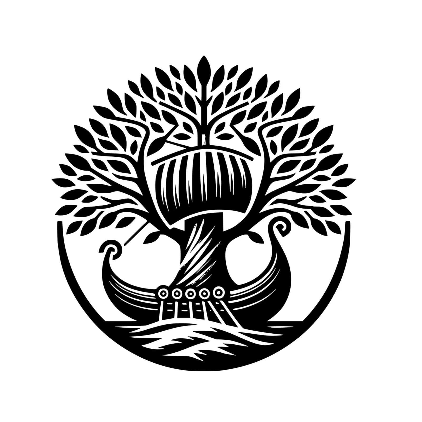 Albero della vita in bianco e nero alluminio dibond da Spiritual Touch