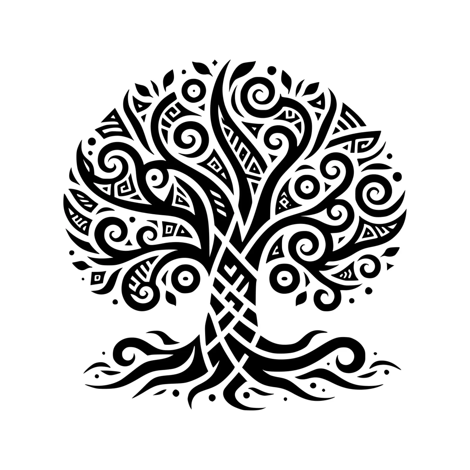 Albero della vita in bianco e nero plexiglass da Spiritual Touch