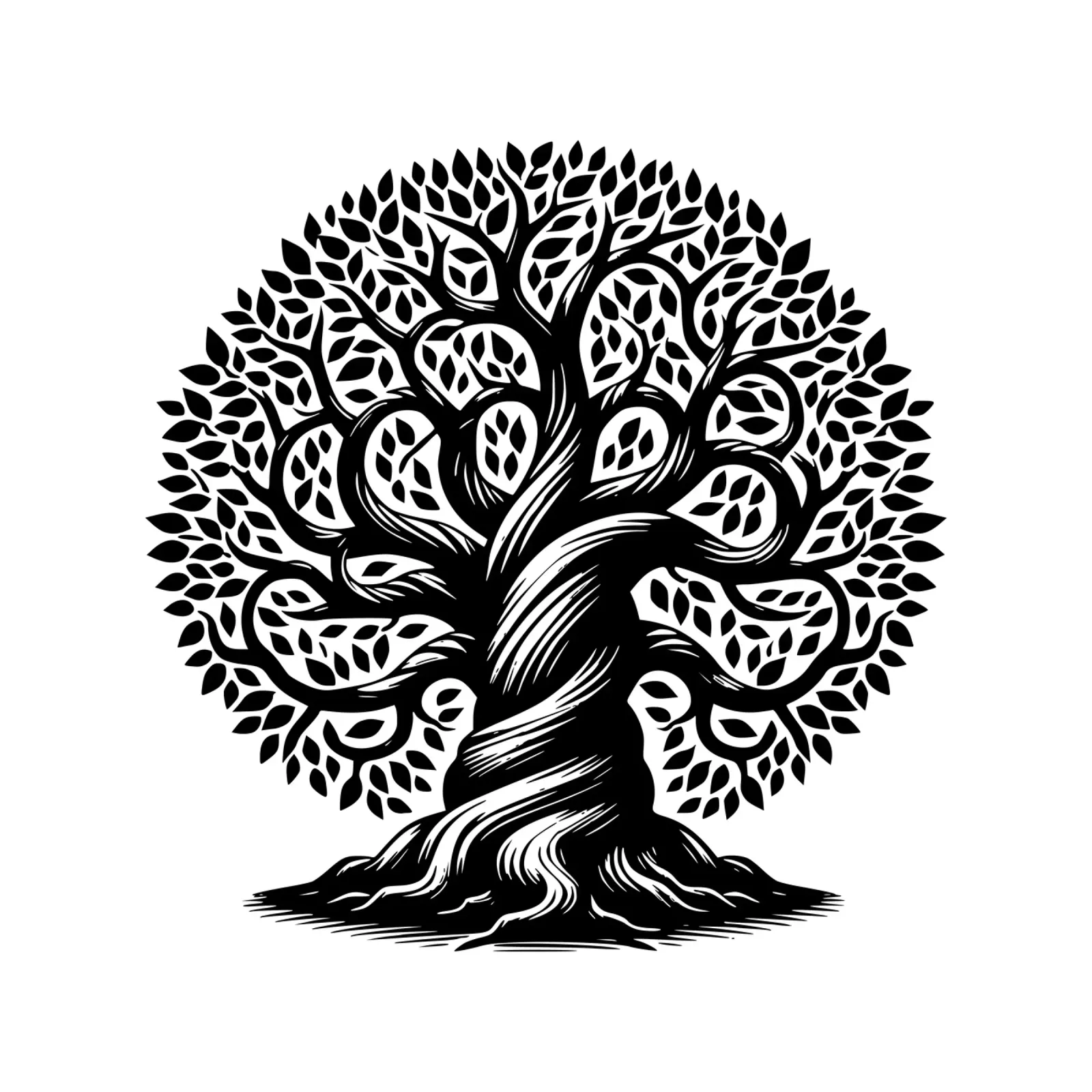 Albero della vita in bianco e nero pellicola backlit da Spiritual Touch
