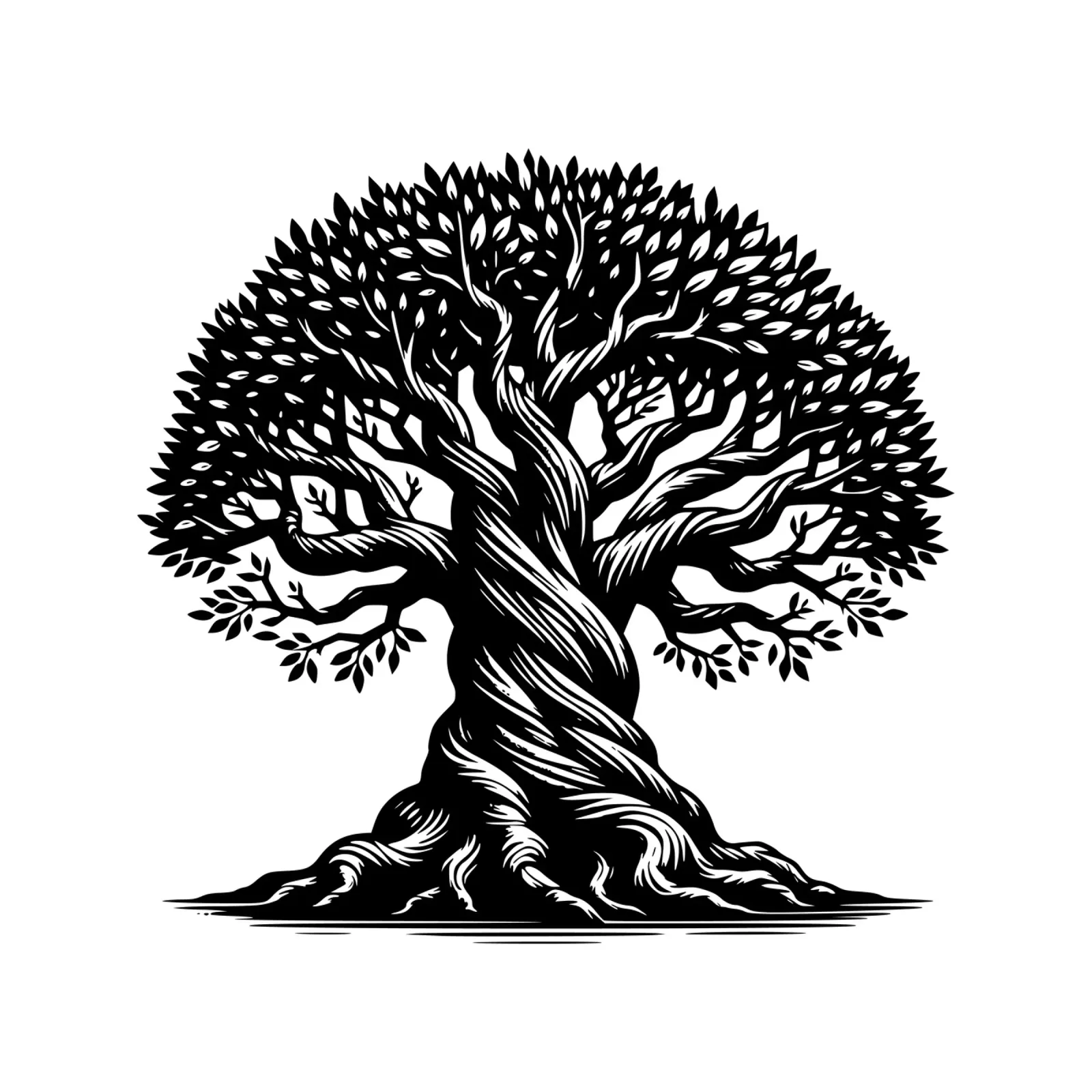 Albero della vita in bianco e nero alluminio dibond da Spiritual Touch