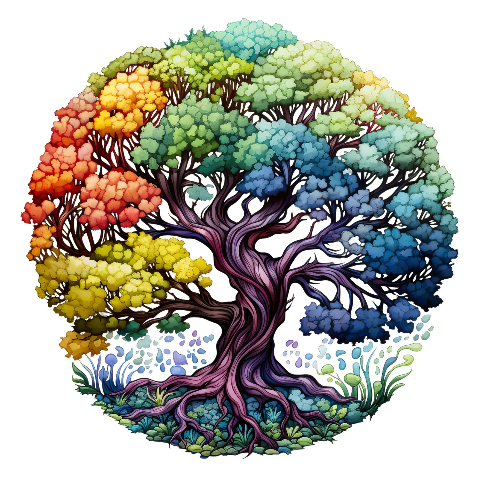 Albero della vita colorato carta hahnemühle da Spiritual Touch
