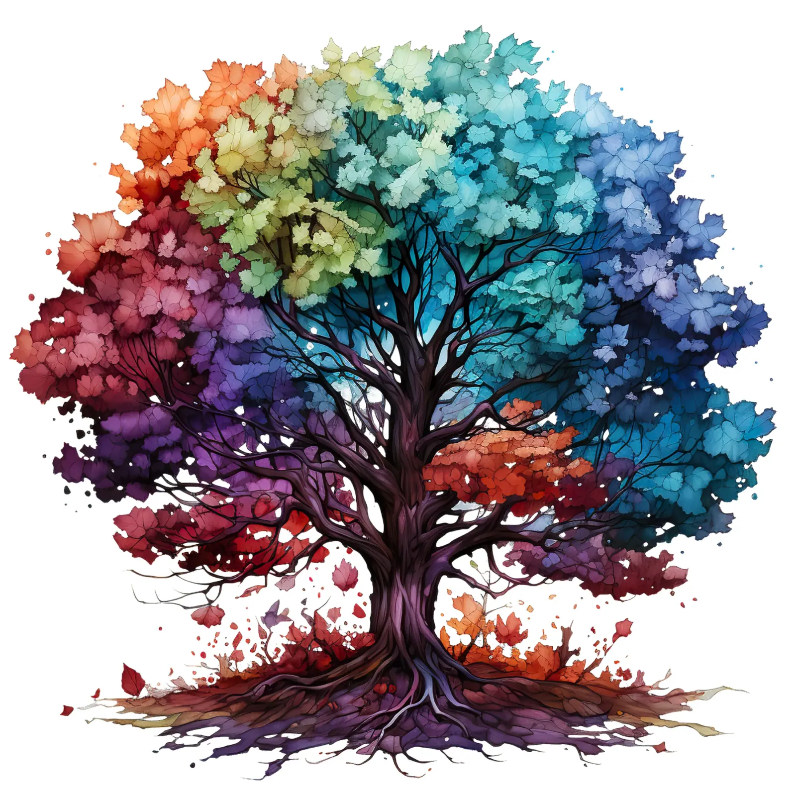 Albero della vita colorato pellicola backlit da Spiritual Touch