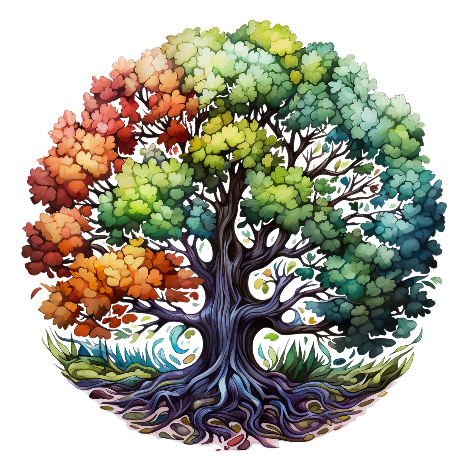 Arbre de vie coloré poster de Spiritual Touch