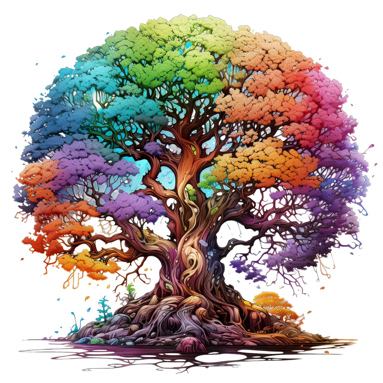 Albero della vita colorato pellicola backlit da Spiritual Touch