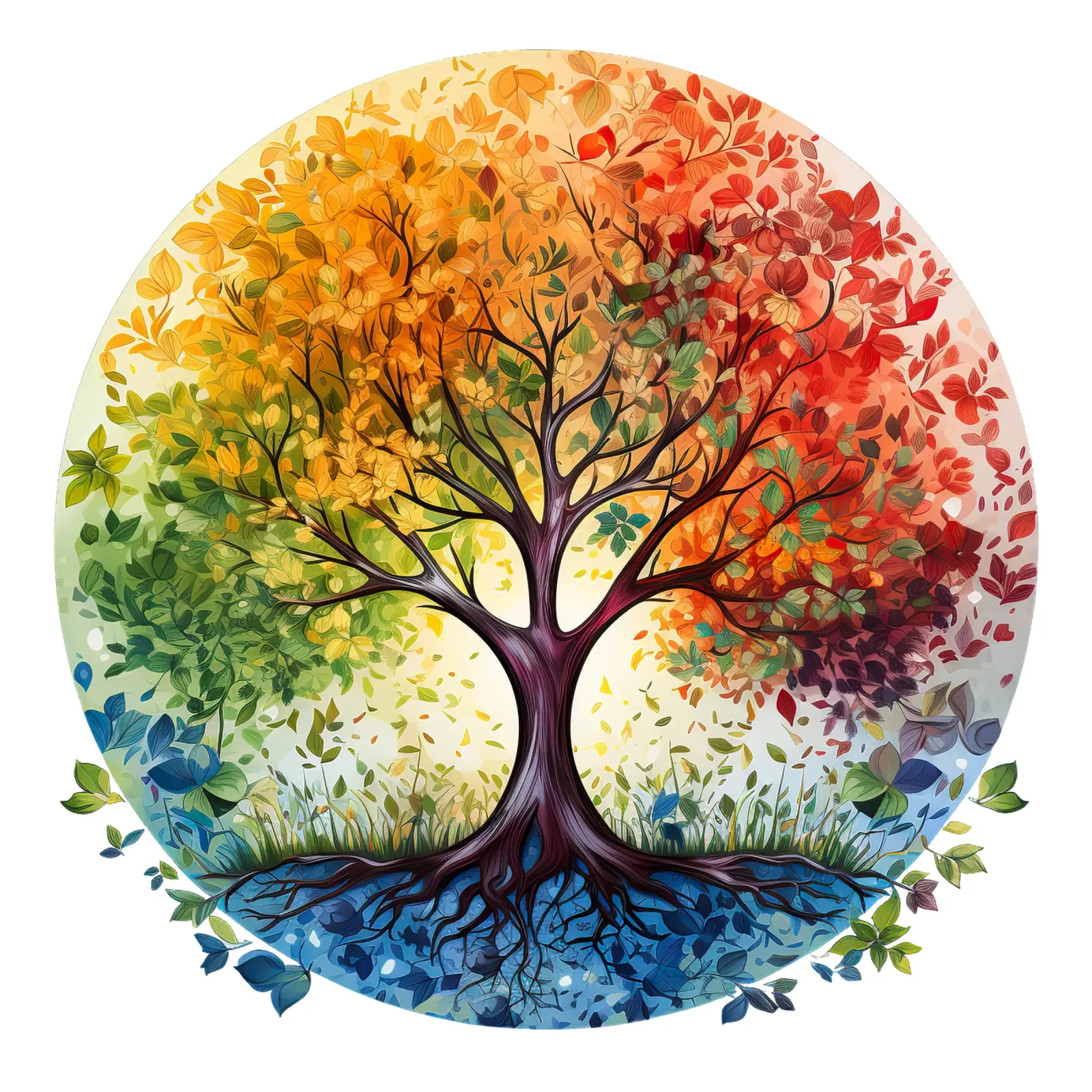 Colorful Tree of Life alu-dibond by Spiritual Touch