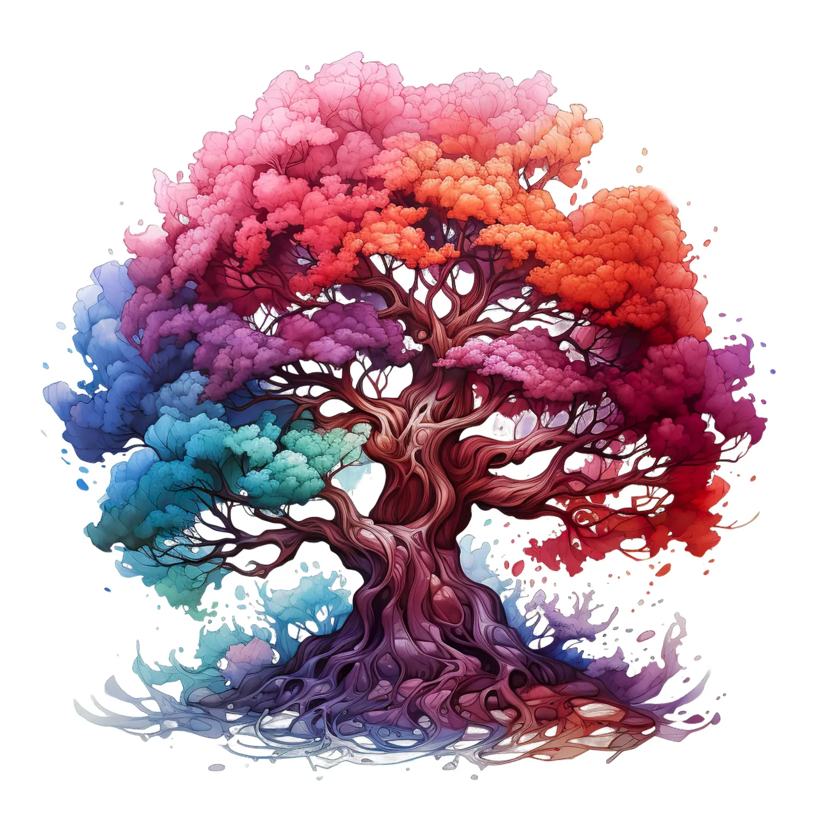 Albero della vita colorato pellicola backlit da Spiritual Touch