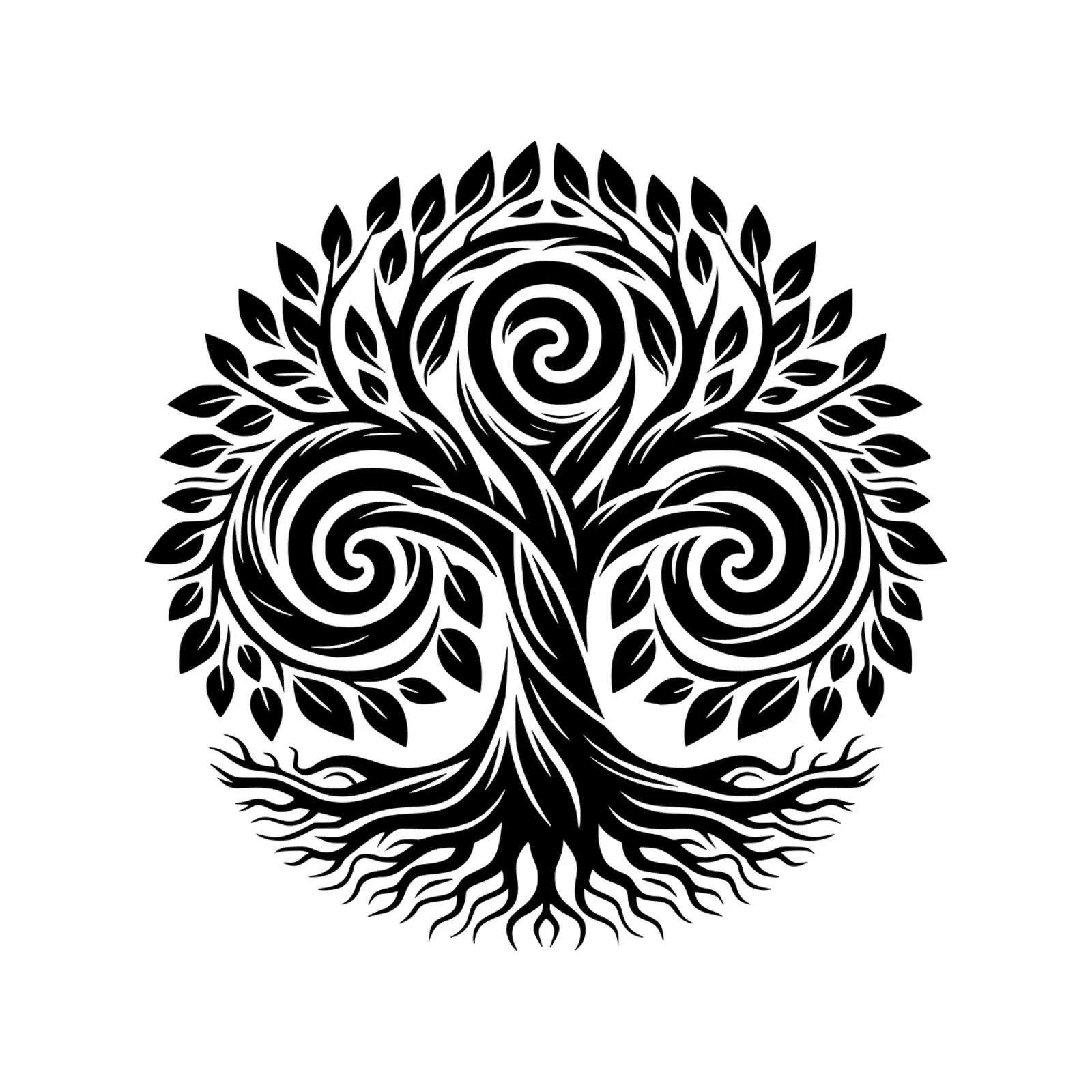 Mandala in bianco e nero pellicola backlit da Spiritual Touch