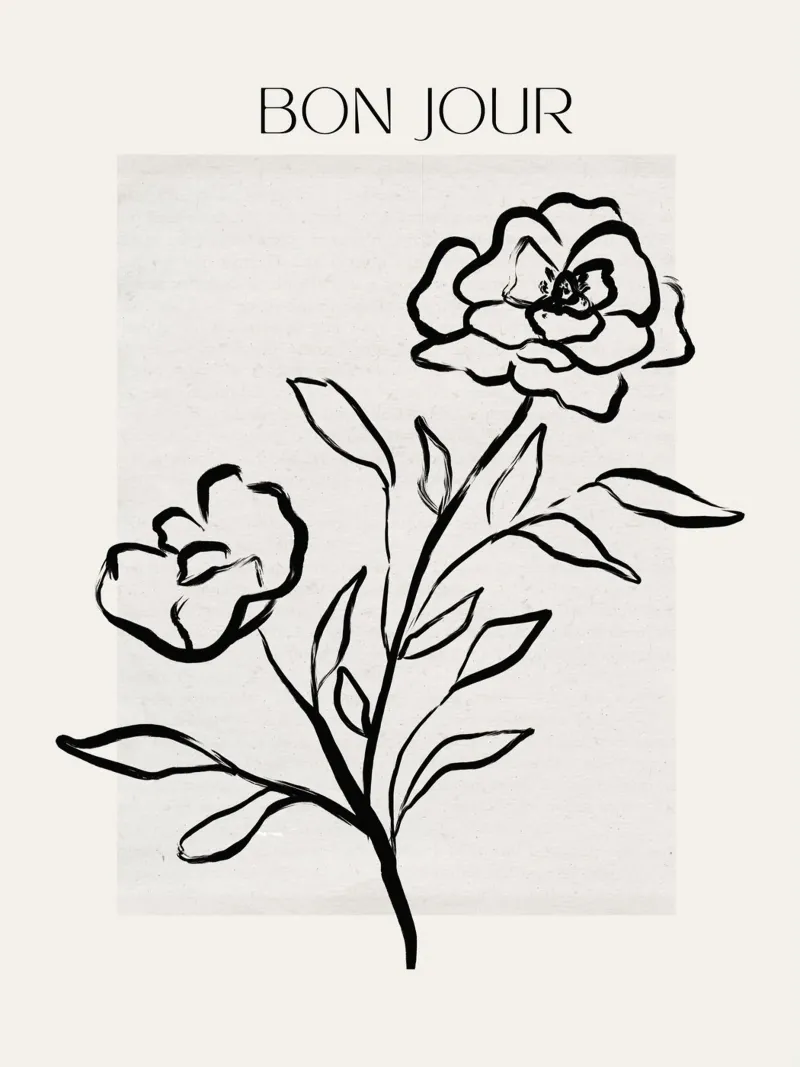 Bon Jour No 04 carta hahnemühle da treechild