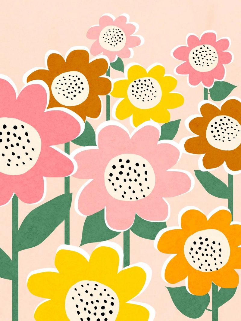 Flowerscape - peach poster de Gale Switzer