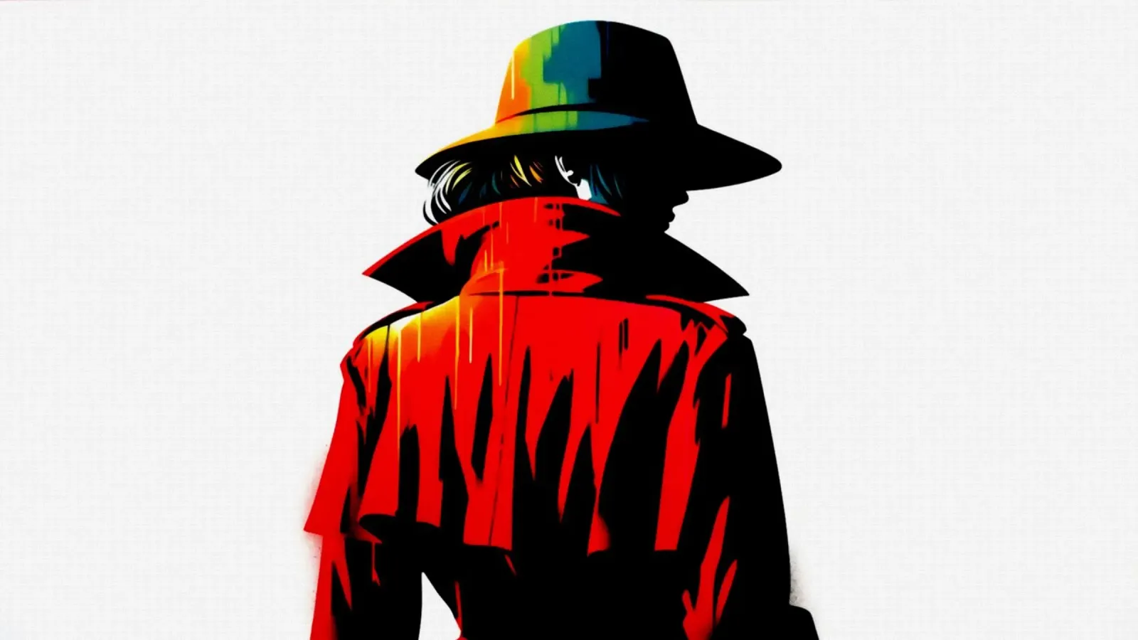 Red Trenchcoat – Stencil, Graffiti & Streetart pellicola backlit da STAN Z.