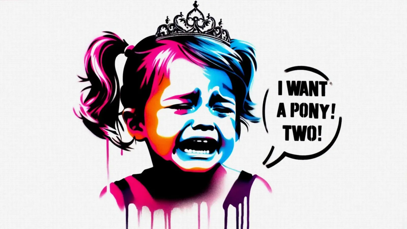 I want a pony – Stencil, Graffiti & Streetart metacrilato de STAN Z.