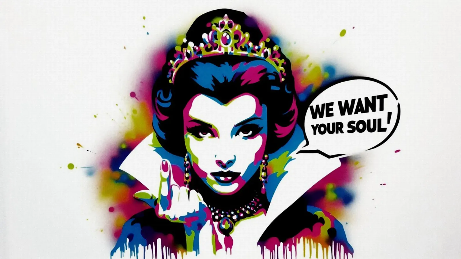We want your soul – Stencil, Graffiti & Streetart poster da STAN Z.