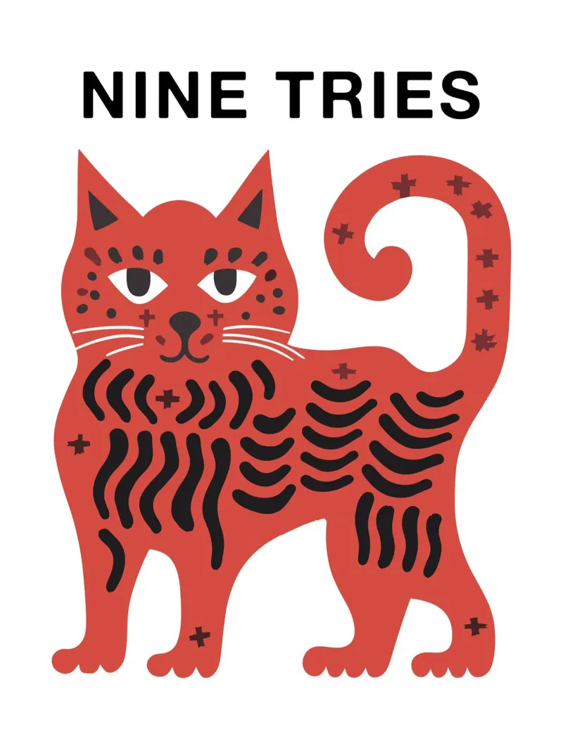 Arte felino, nueve intentos, nueve vidas poster de Peaches Art Prints