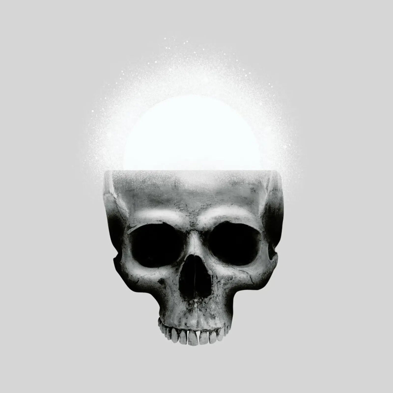 Skull Rise poster con telaio in legno da Chris Wharton
