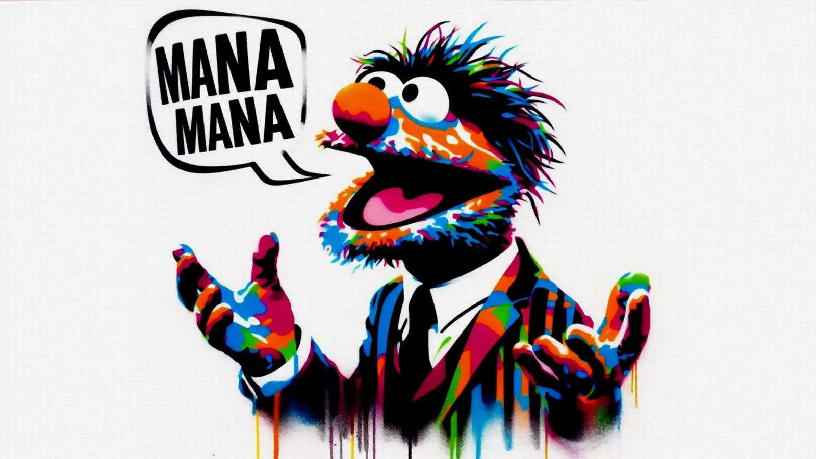 Mana Mana – Muppet – Stencil, Graffiti & Streetart poster con telaio in plastica da STAN Z.